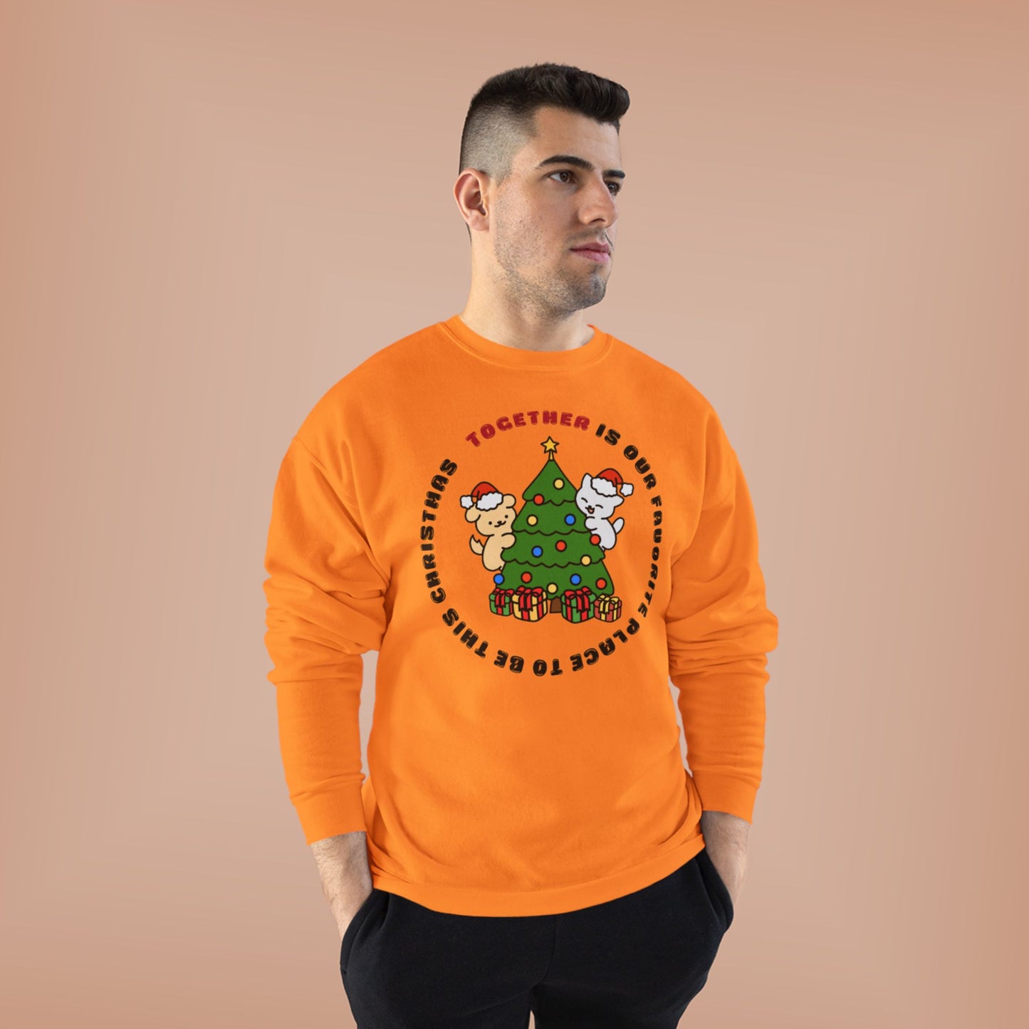 Matching Family Christmas Sweatshirt — "Together is Our Favorite Place to Be" Unisex Holiday Pullover