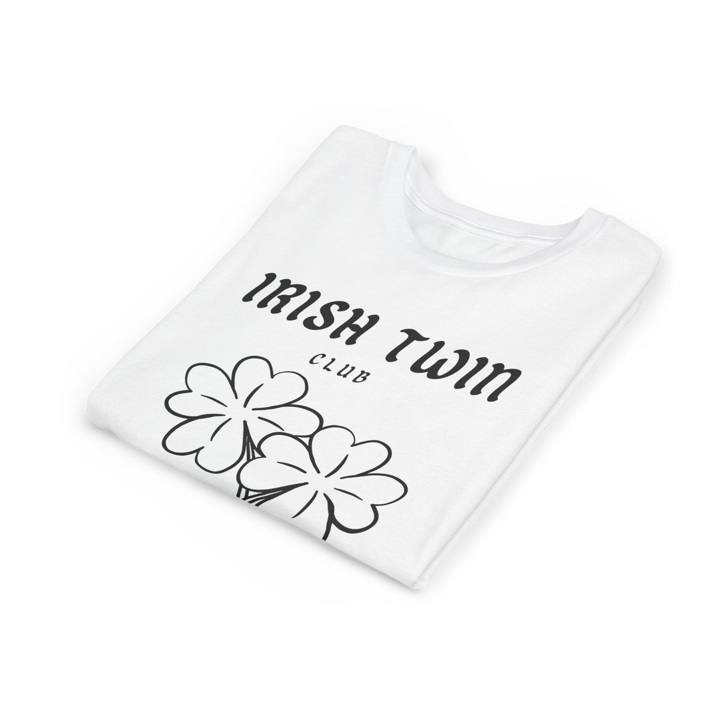 Youth Tee - "Irish Twin Club" Shamrock Graphic for St. Patrick's Day