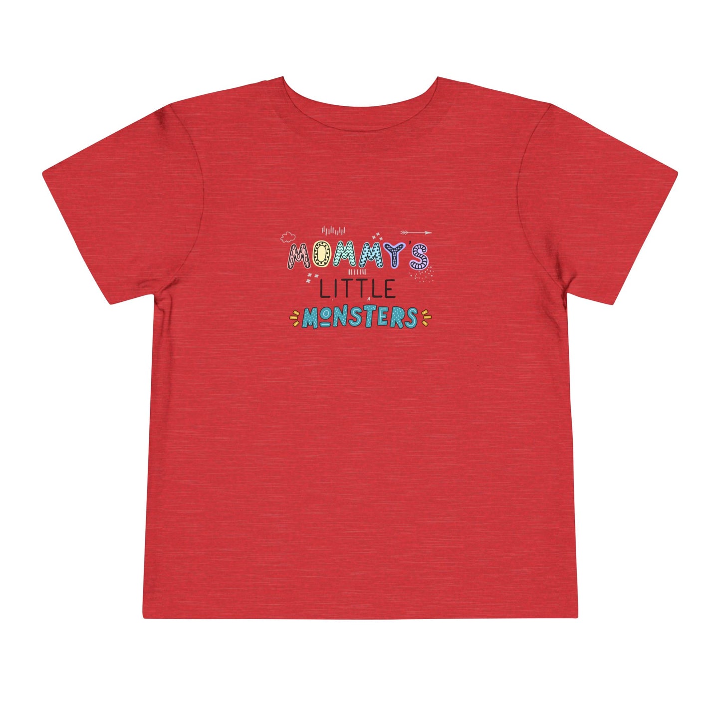 Toddler Tee — "Mommy's Little Monsters" Cute Pastel Monster Graphic
