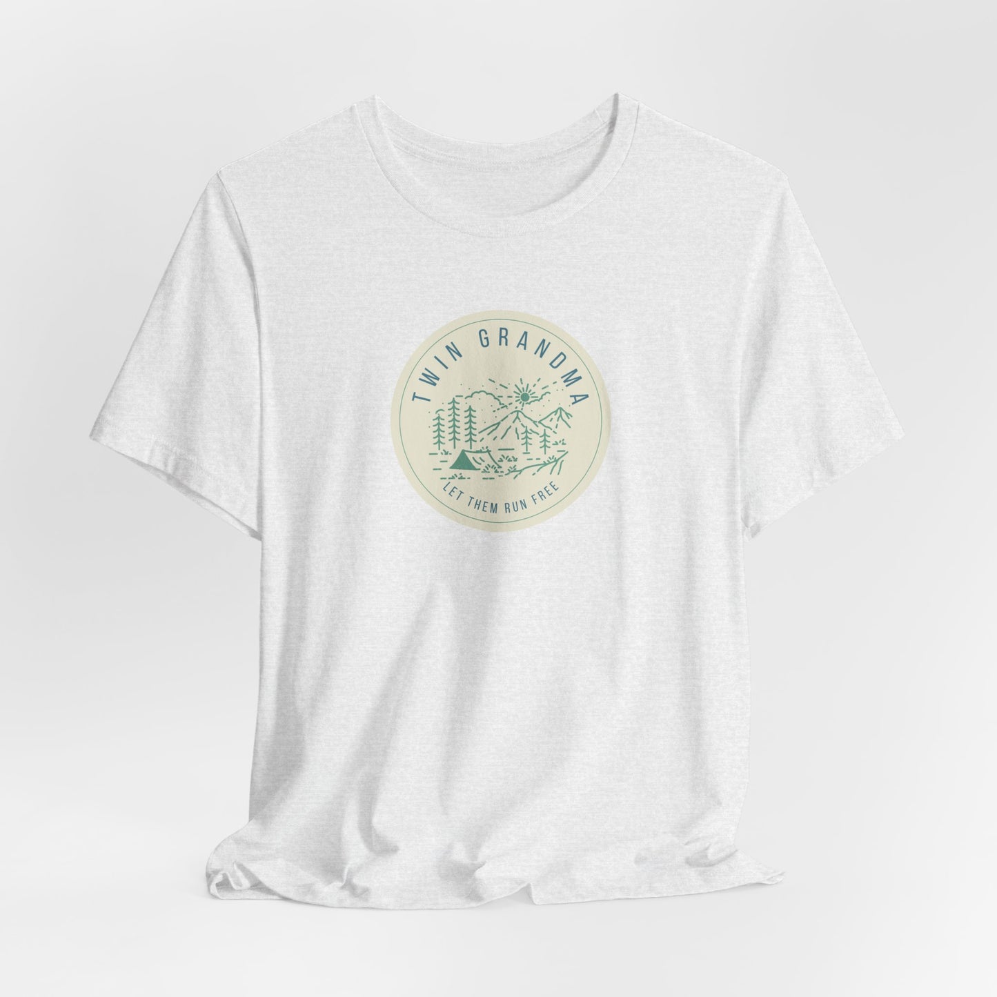 Twin Grandma-Let them run free-Vintage Camp Logo Shirt
