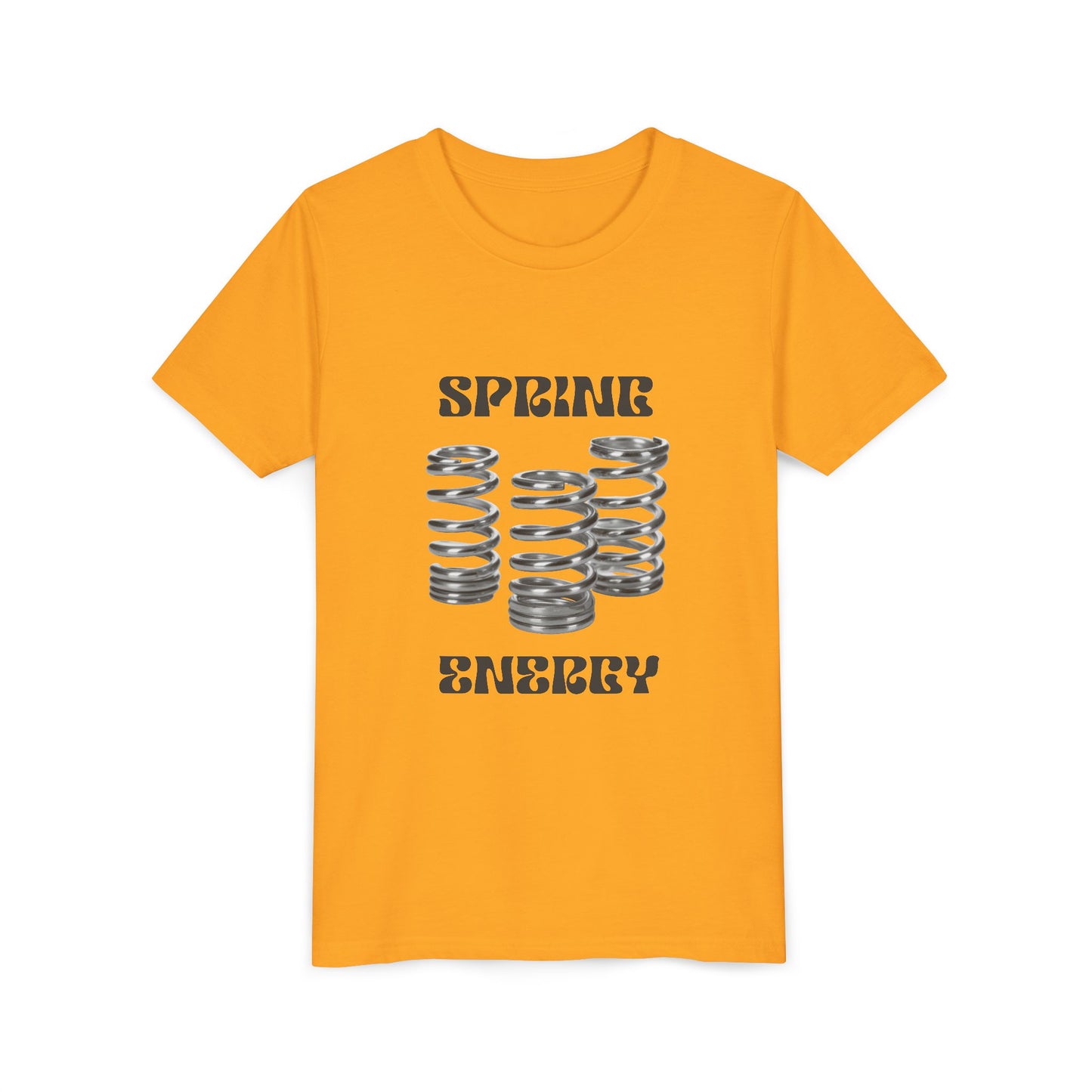 Spring Energy Unisex Youth T‑Shirt — Kids Graphic Tee with Coil Springs Design