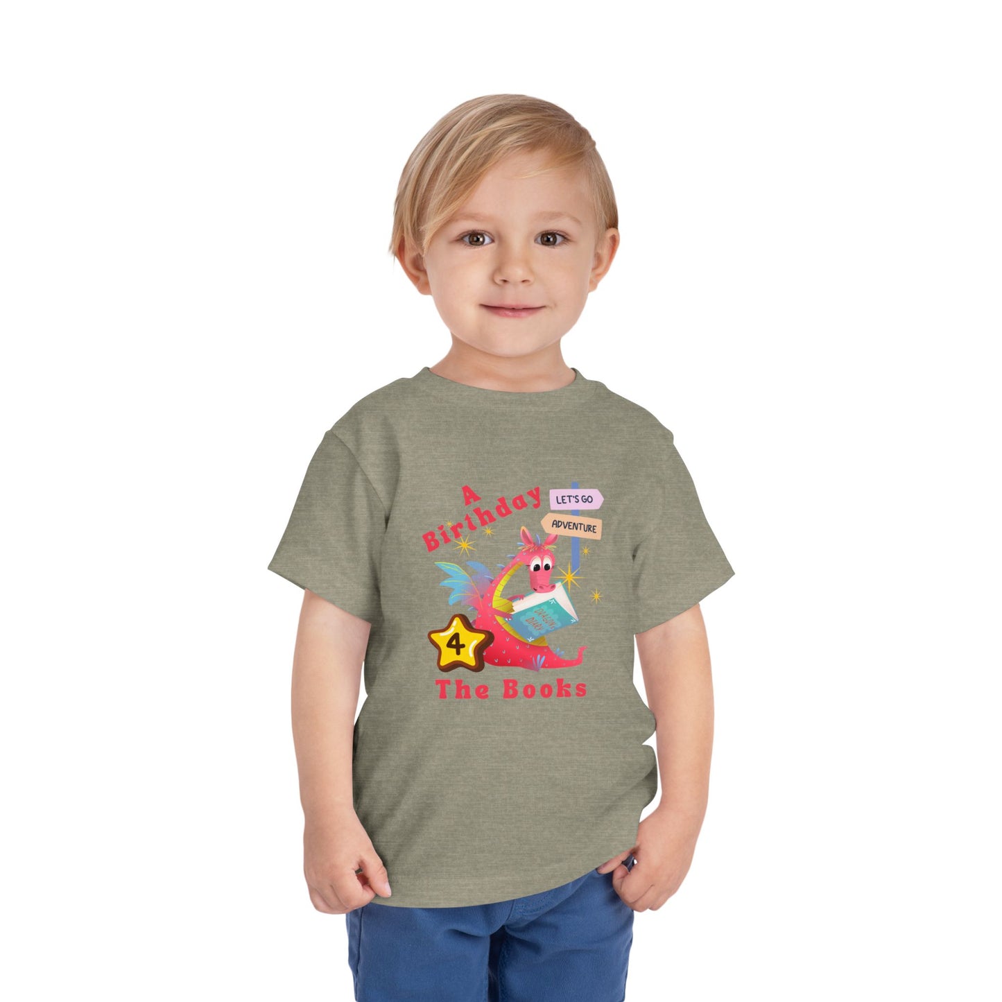 4th Birthday Tee – "A Birthday 4 The Books" Reading Adventure Shirt