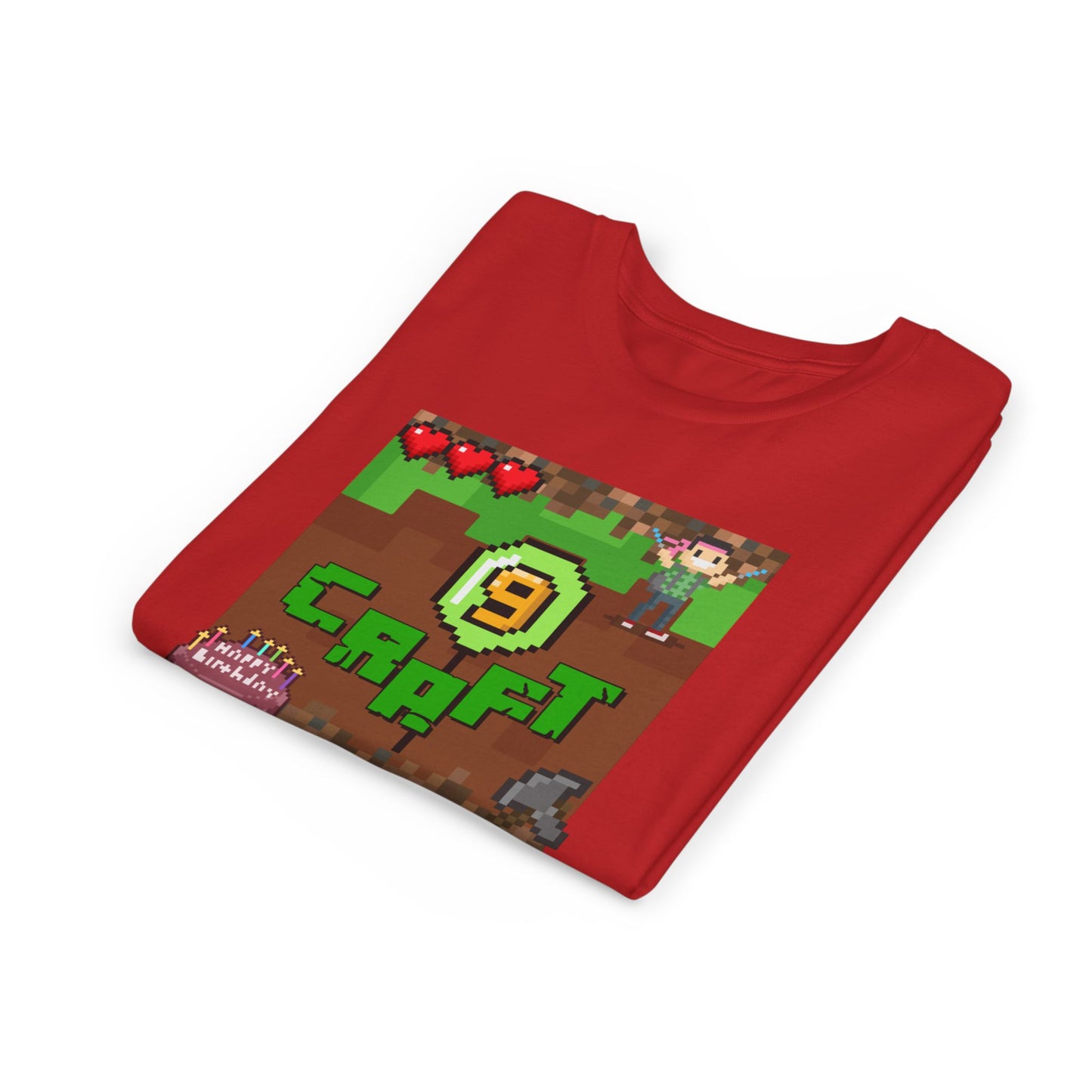 Minecraft-Style '9 Craft' Kids Tee — Birthday Gamer Shirt