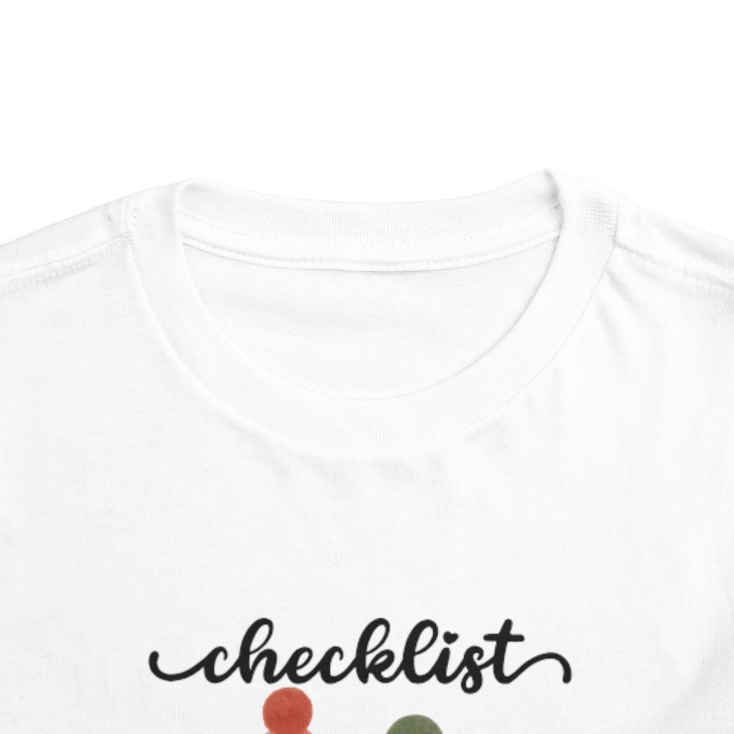 Toddler Tee - 'Twin Checklist' Winter Hat & Mittens Graphic