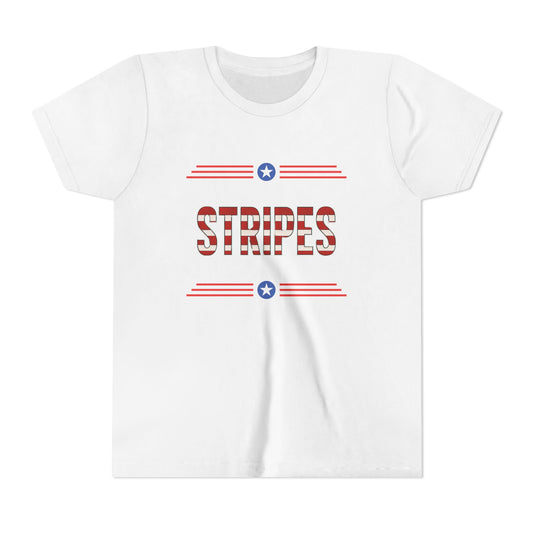 Youth Tee — "Stripes" Patriotic Kids T-Shirt (Red, White & Blue)