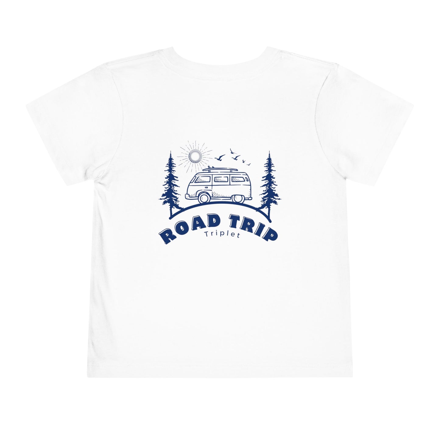 Toddler Triplet Shirt — 'Road Trip' Camper Van Graphic-Front and Back Designs