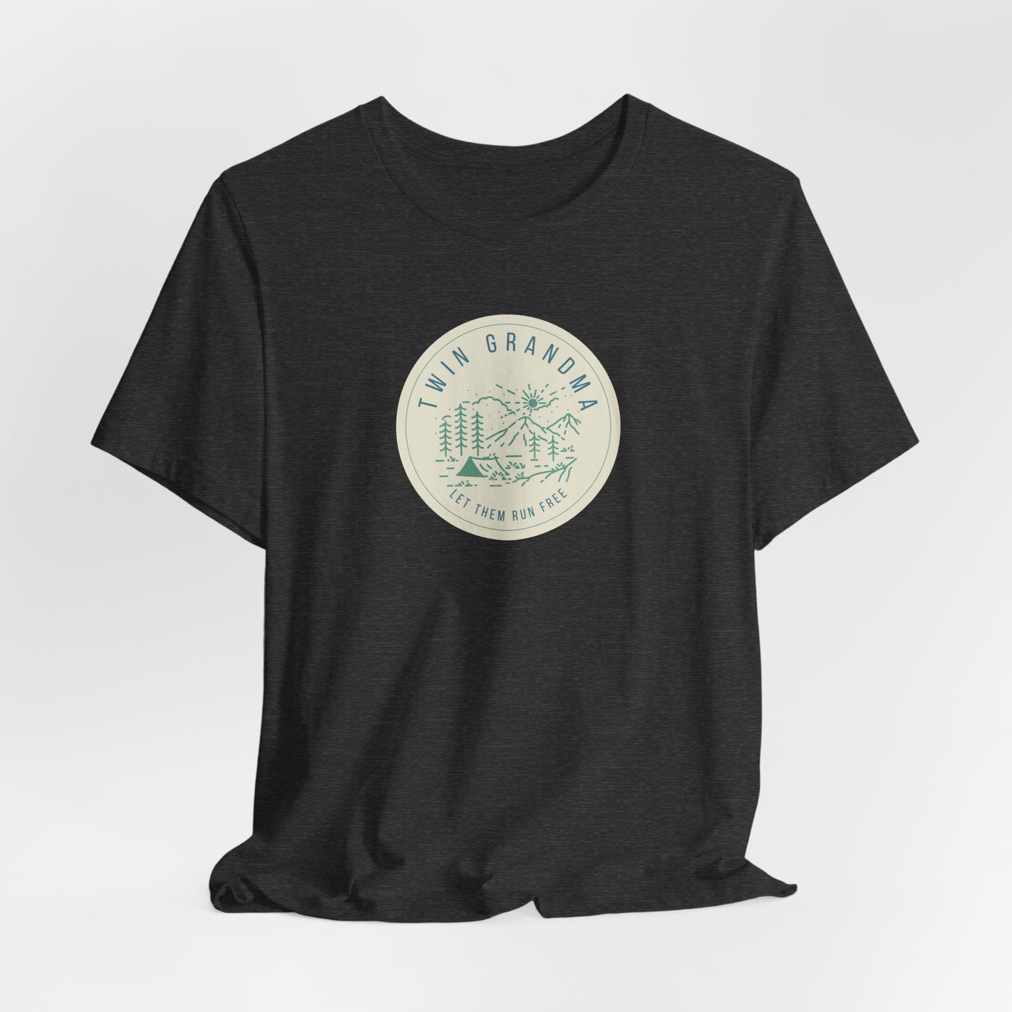 Twin Grandma-Let them run free-Vintage Camp Logo Shirt