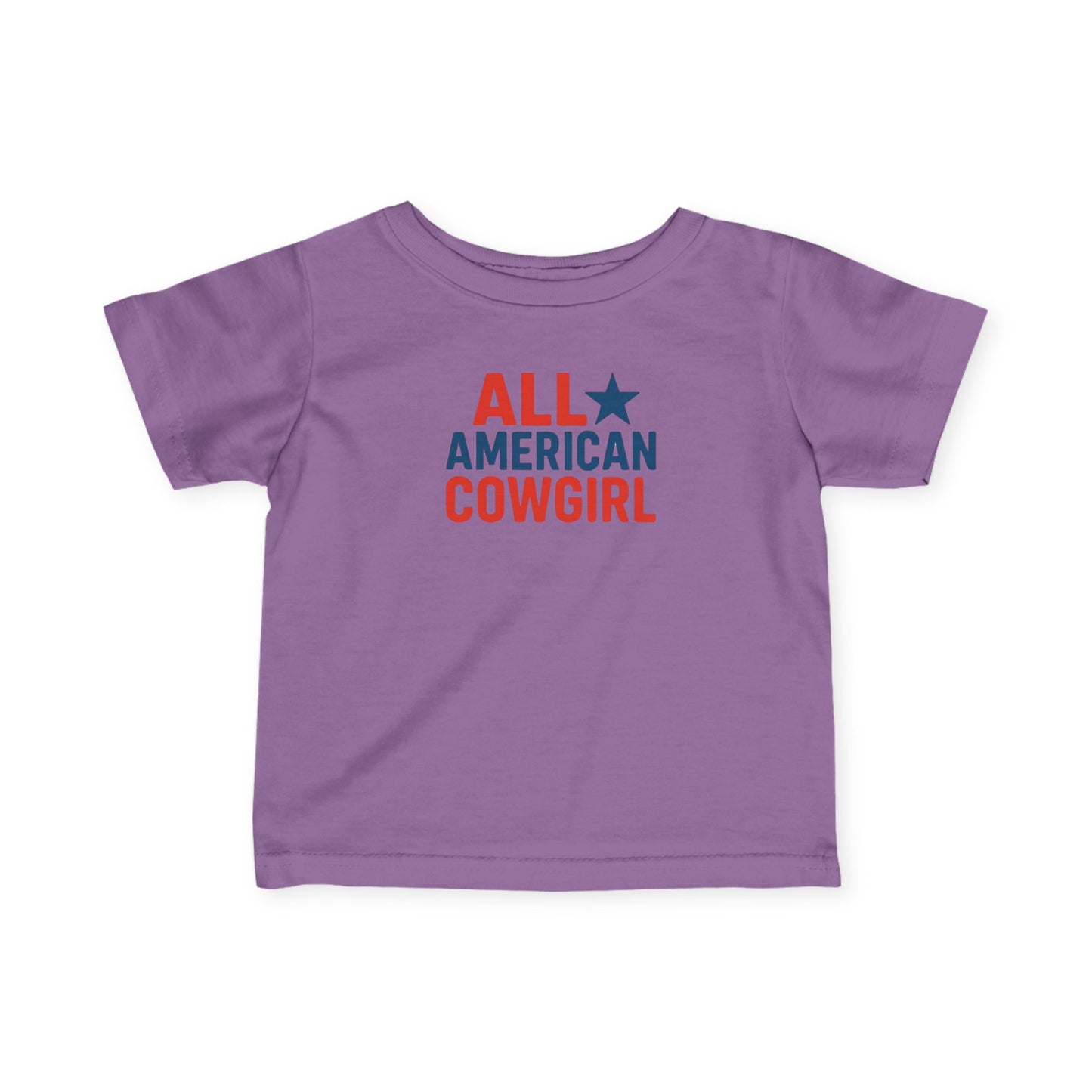 Infant Tee — "All American Cowgirl" Patriotic Baby Top