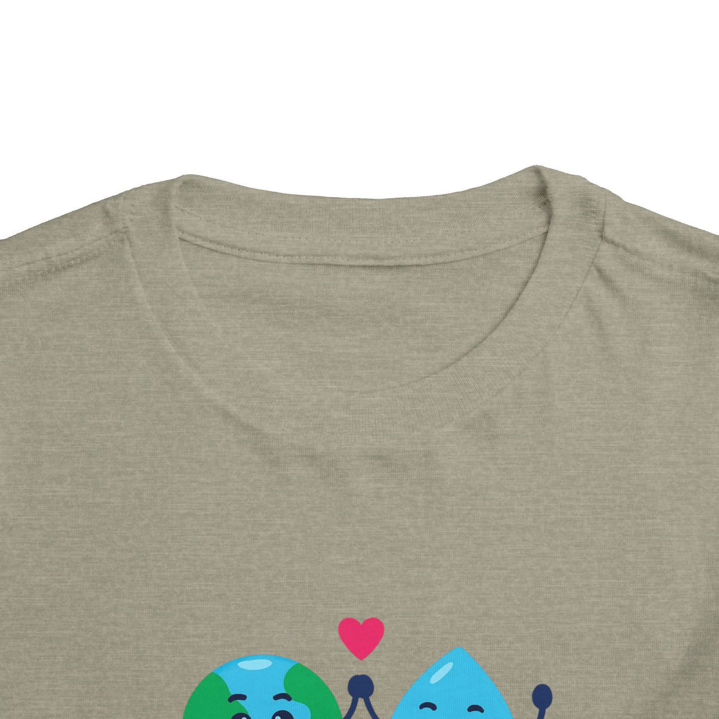 Toddler Tee — "Save the World Together" Earth & Water Cute Eco Kids Shirt