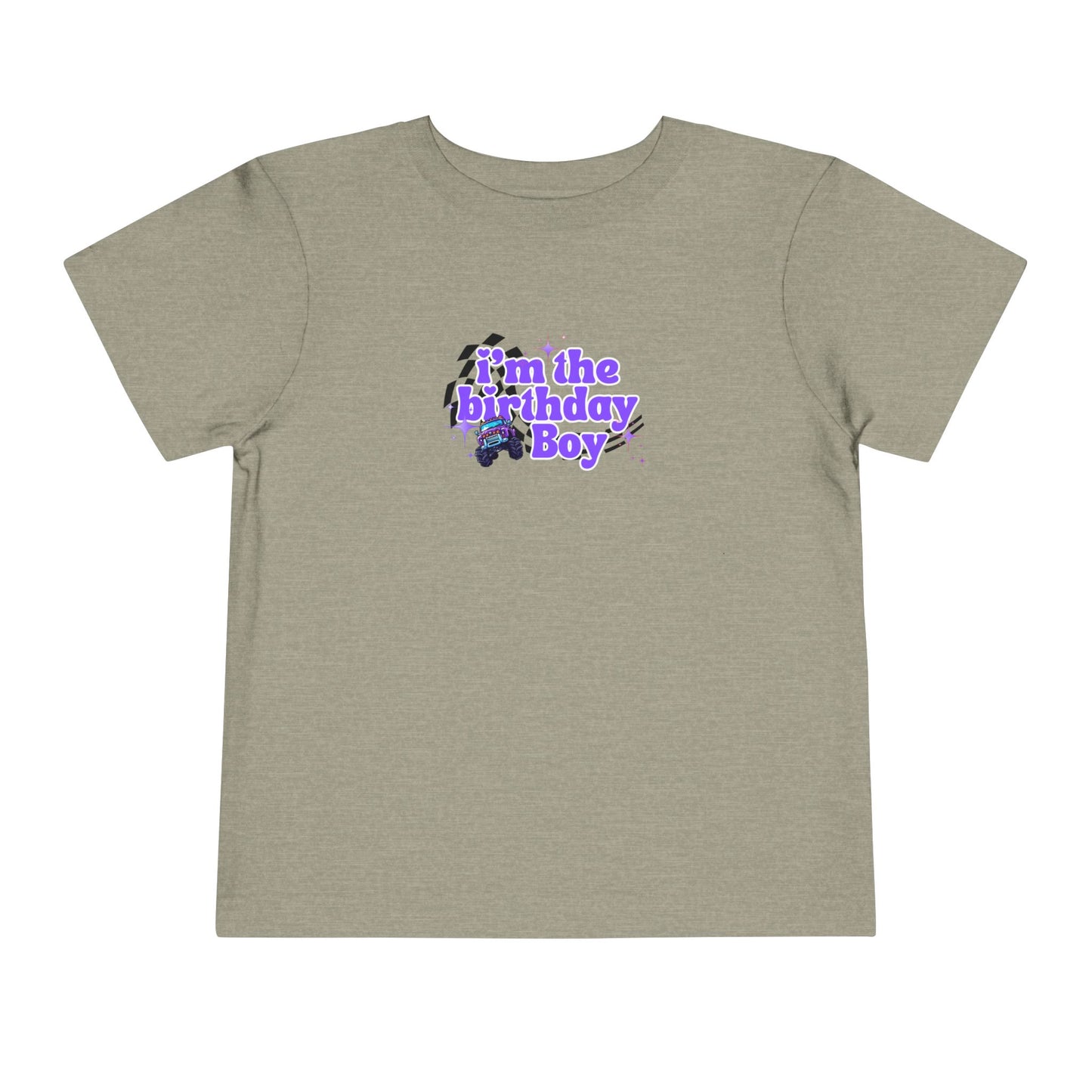 Birthday Boy Kids 2 to 5 Years Tee — 'I'm the Birthday Boy' Purple Racing Design
