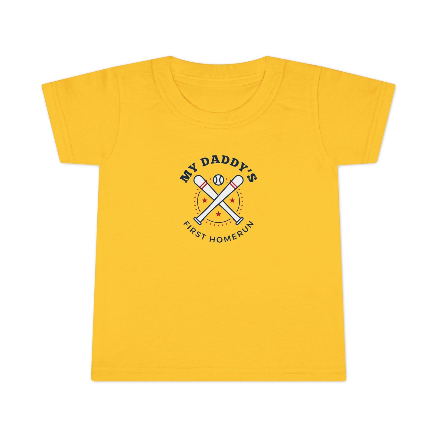 Family Matching-Baseball-"My Daddy's First Home Run" Toddler T-Shirt - Ages 2-6 Years)