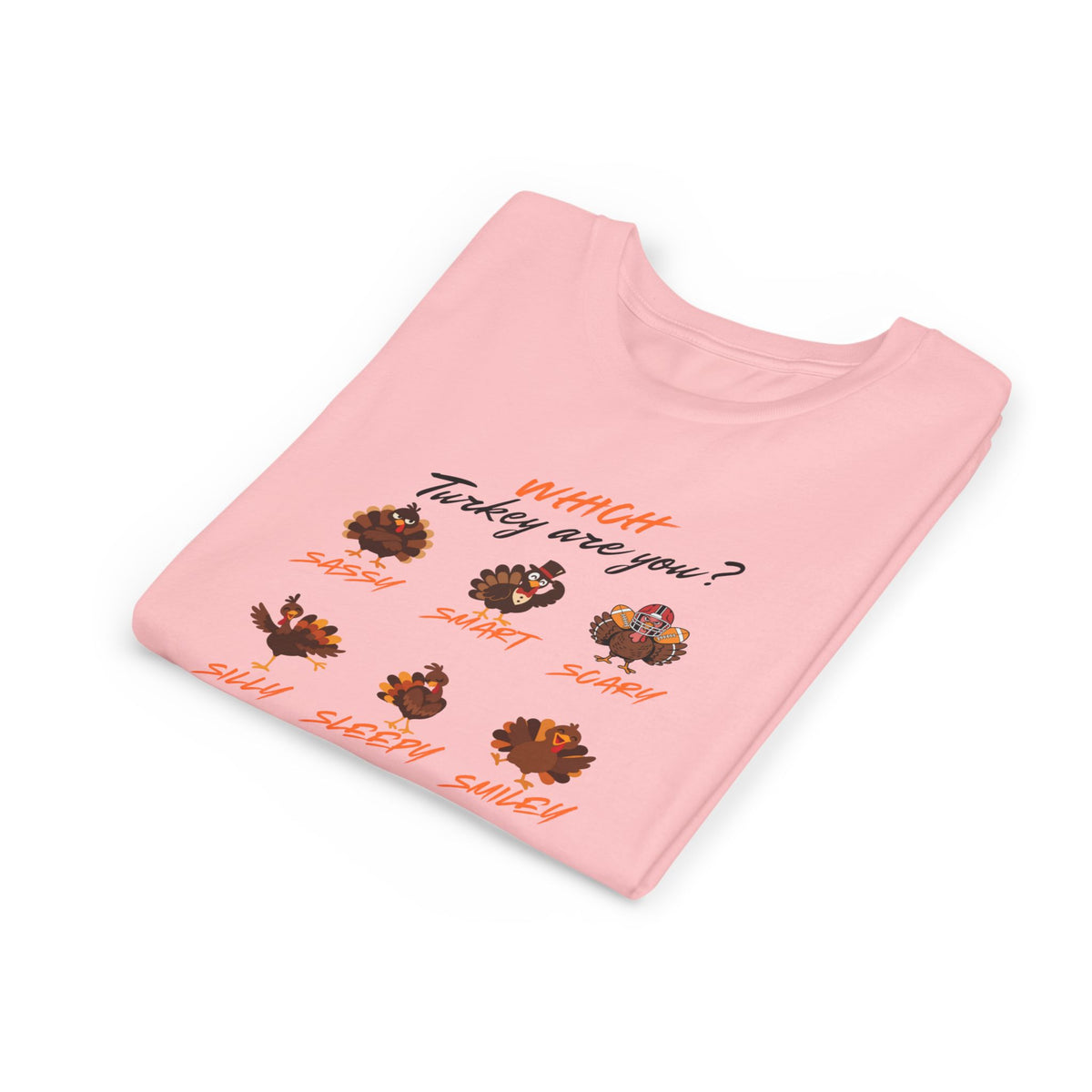 Which Turkey are you? Youth Thanksgiving Short Sleeve Shirt