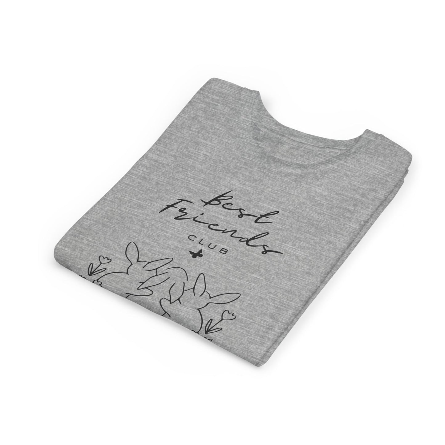 Young Adult Tee - "Best Friends" Bunny Trio Kids Graphic Shirt