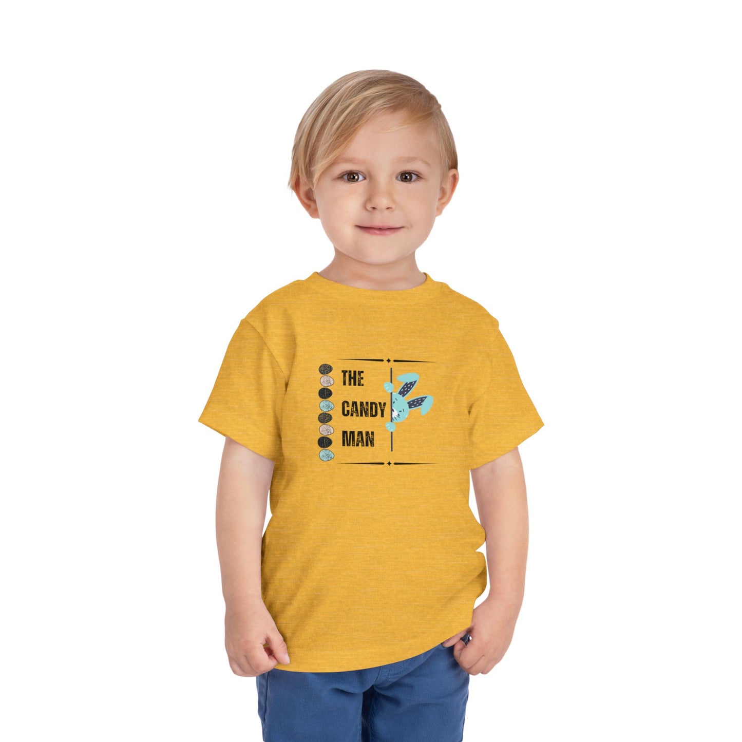 Toddler Tee — "The Candy Man" Cute Easter Bunny Candy Graphic Shirt