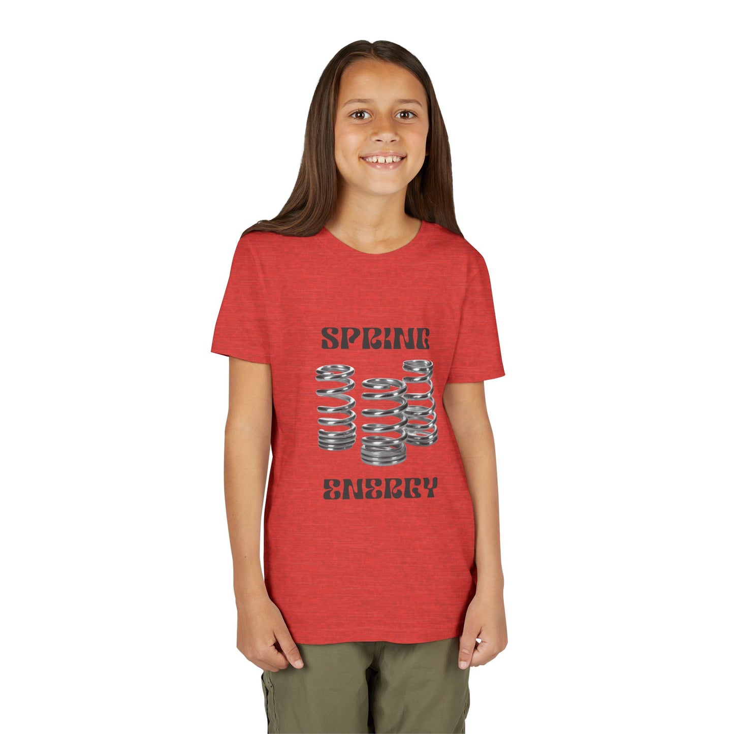 Spring Energy Unisex Youth T‑Shirt — Kids Graphic Tee with Coil Springs Design