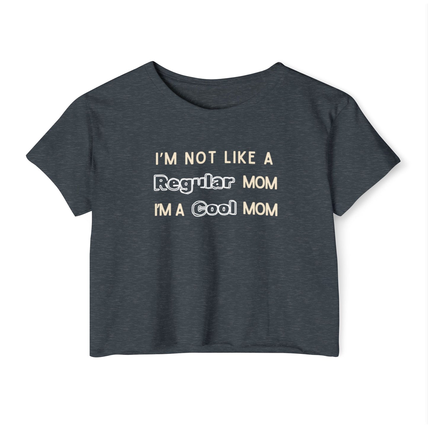 Cool Mom Festival Crop Top, Trendy Summer Tee, Cute Gift for Moms, Statement Shirt, Casual Weekend Wear, Perfect for Festivals