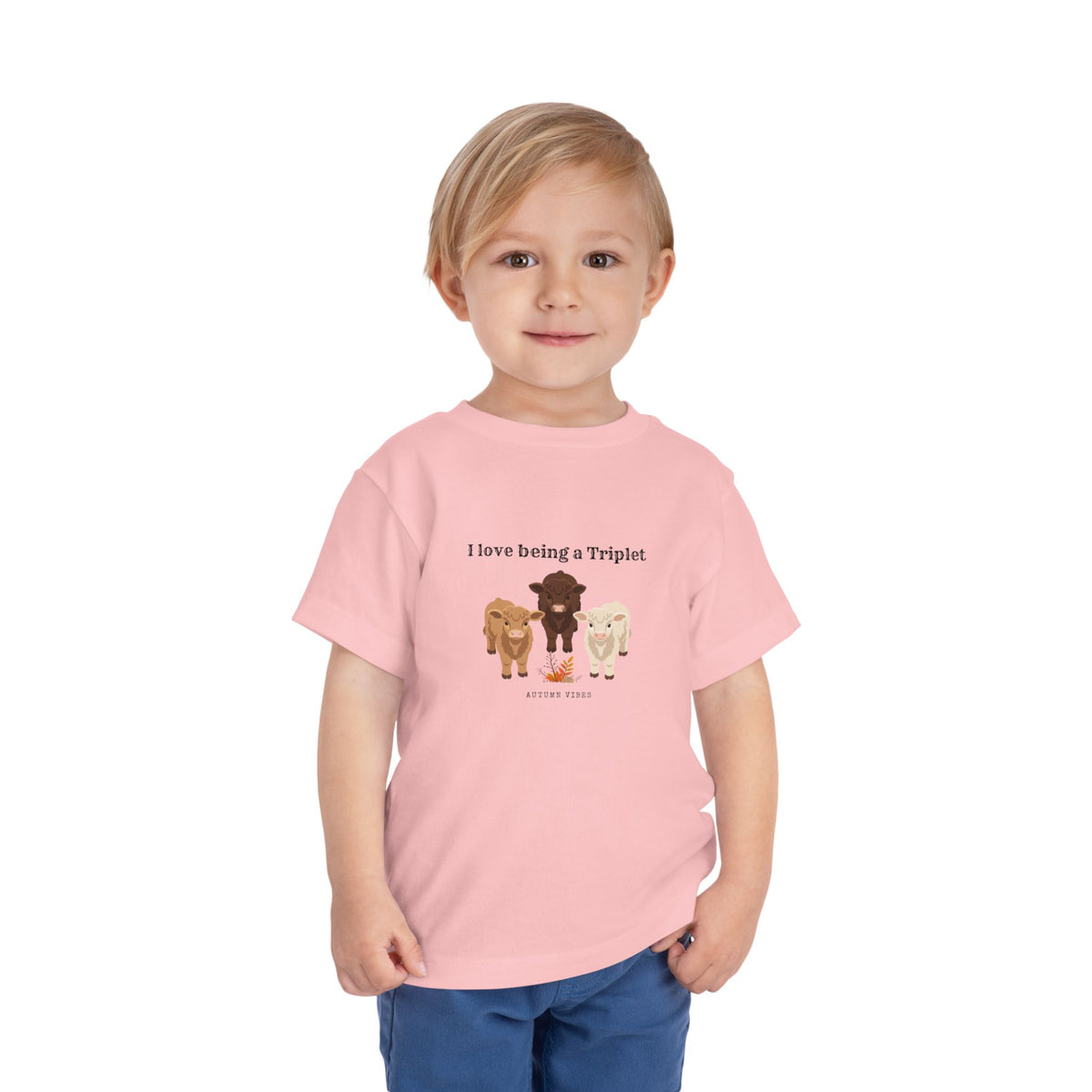I Love Being a Triplet Toddler Tee – Cute Matching Sibling Autumn Shirt
