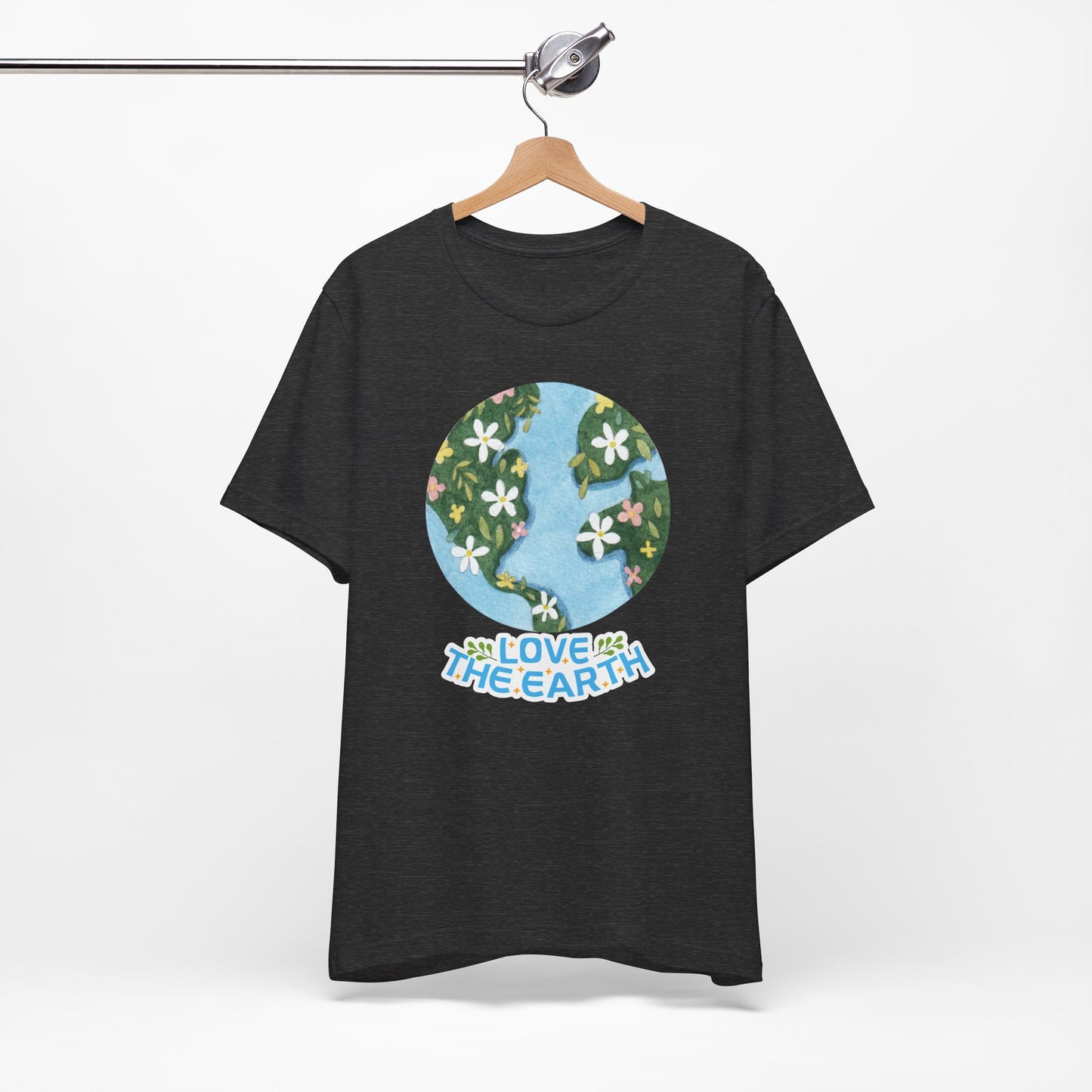 Love The Earth Floral Globe Tee — Eco-Friendly Earth Day T-Shirt