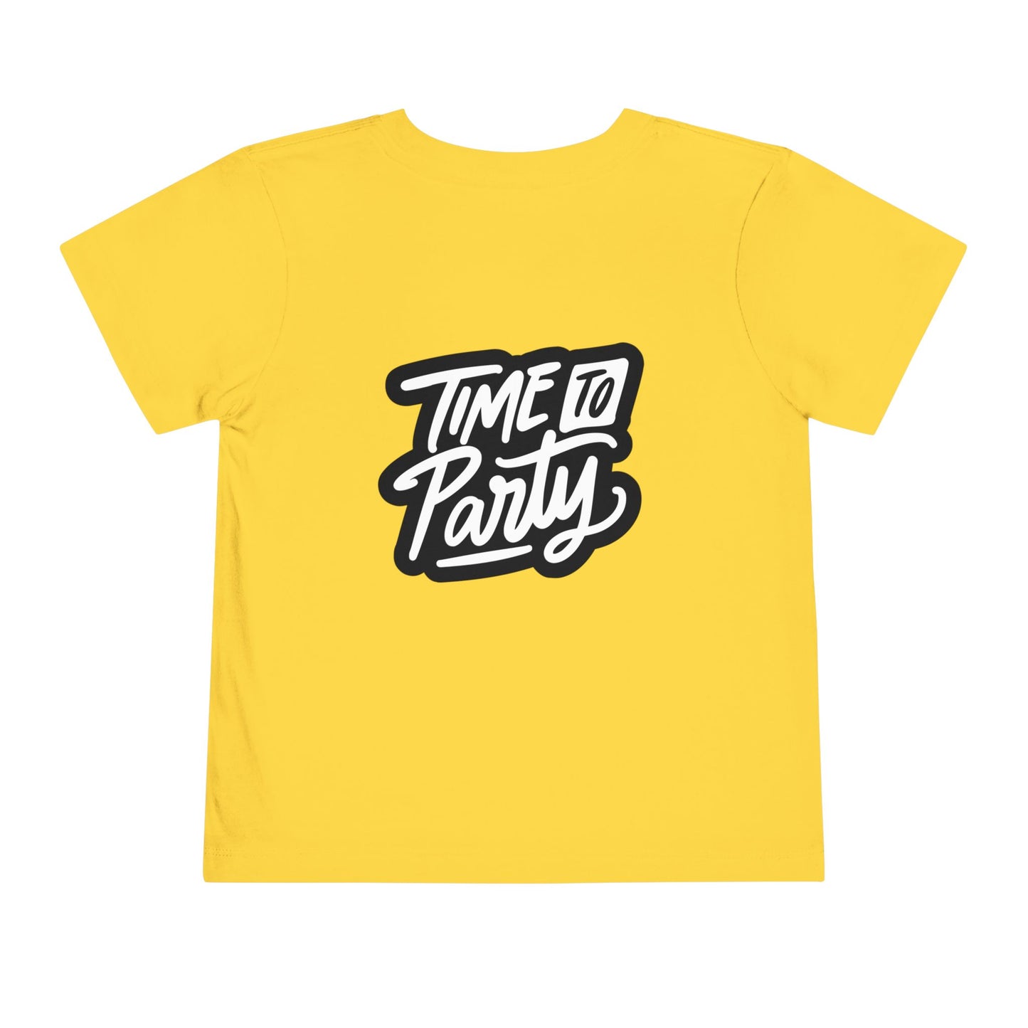 Fraternal Twin- Frat Girl- Toddler Tee — "frat girl" Front with "Time to Party" Back Graphic