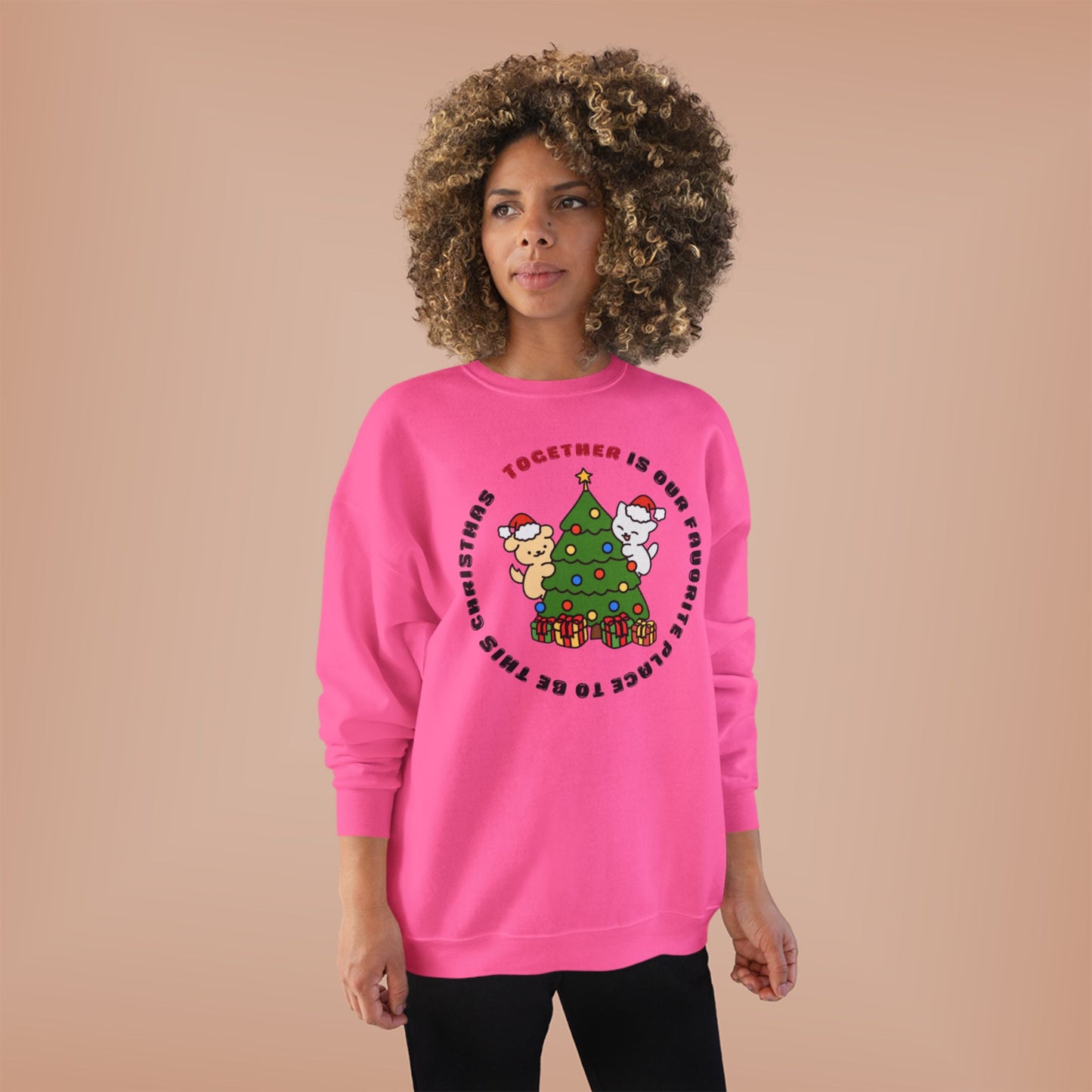 Matching Family Christmas Sweatshirt — "Together is Our Favorite Place to Be" Unisex Holiday Pullover