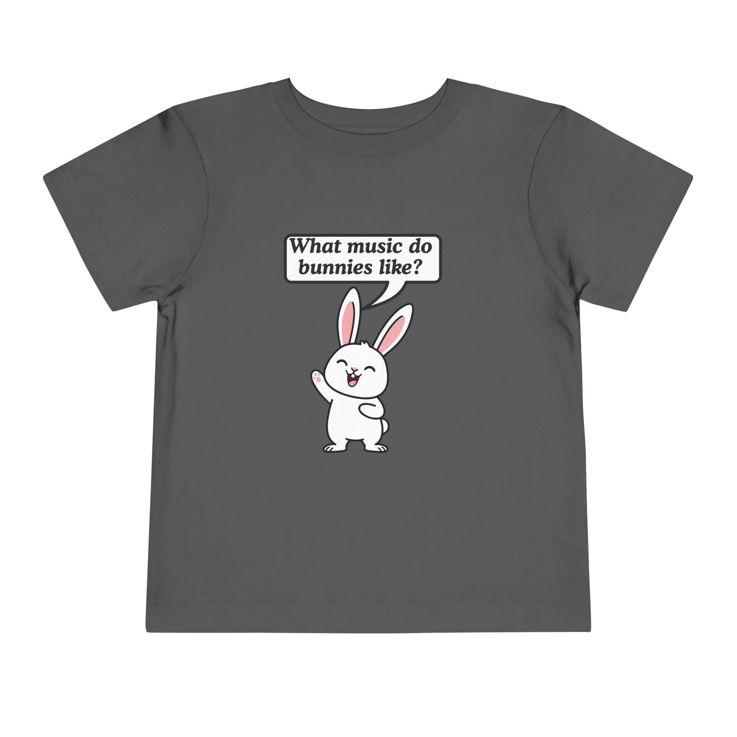 Twin Toddler Tee — "What music do bunnies like?" Easter Joke Set
