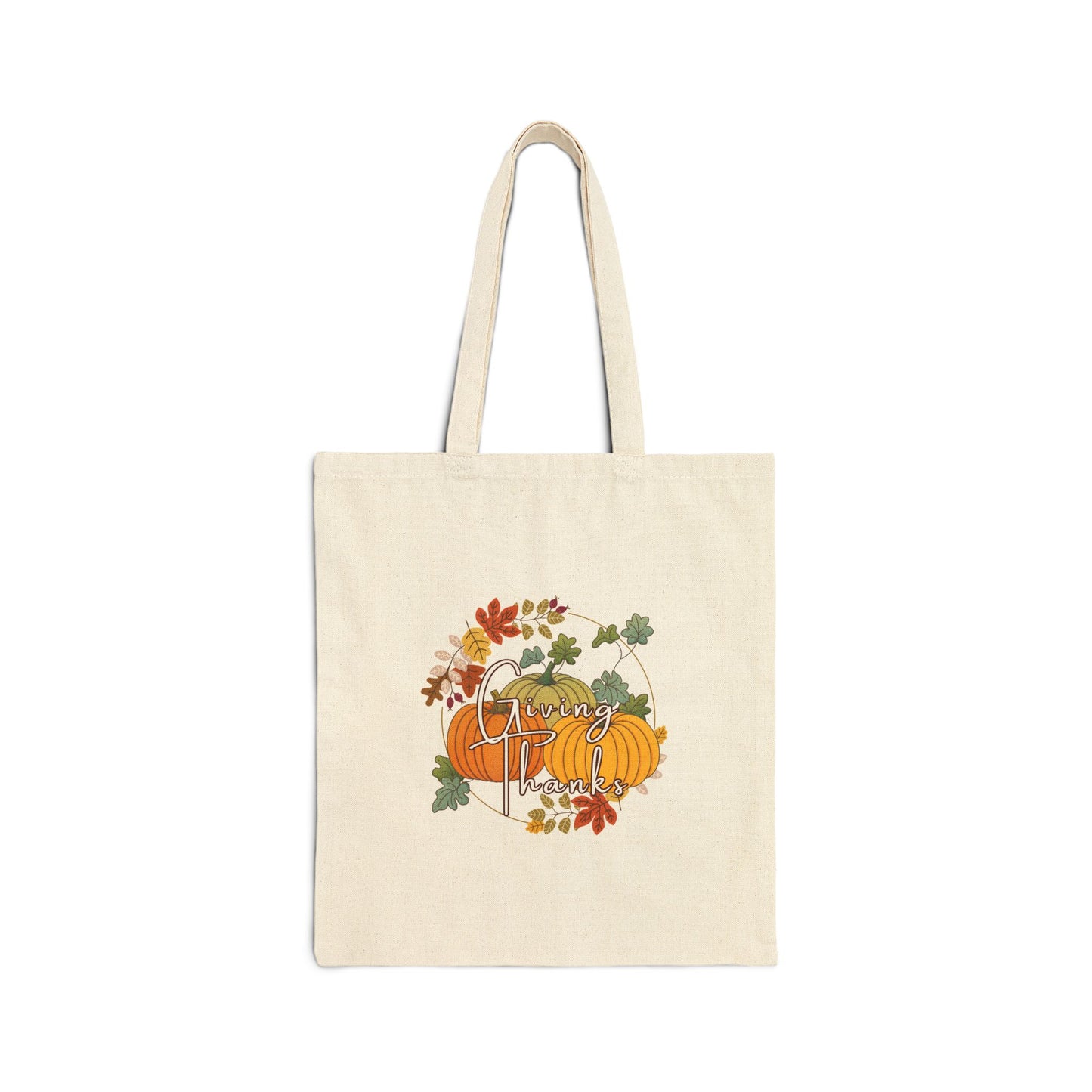Giving Thanks, Harvest Vibes Cotton Canvas Tote Bag