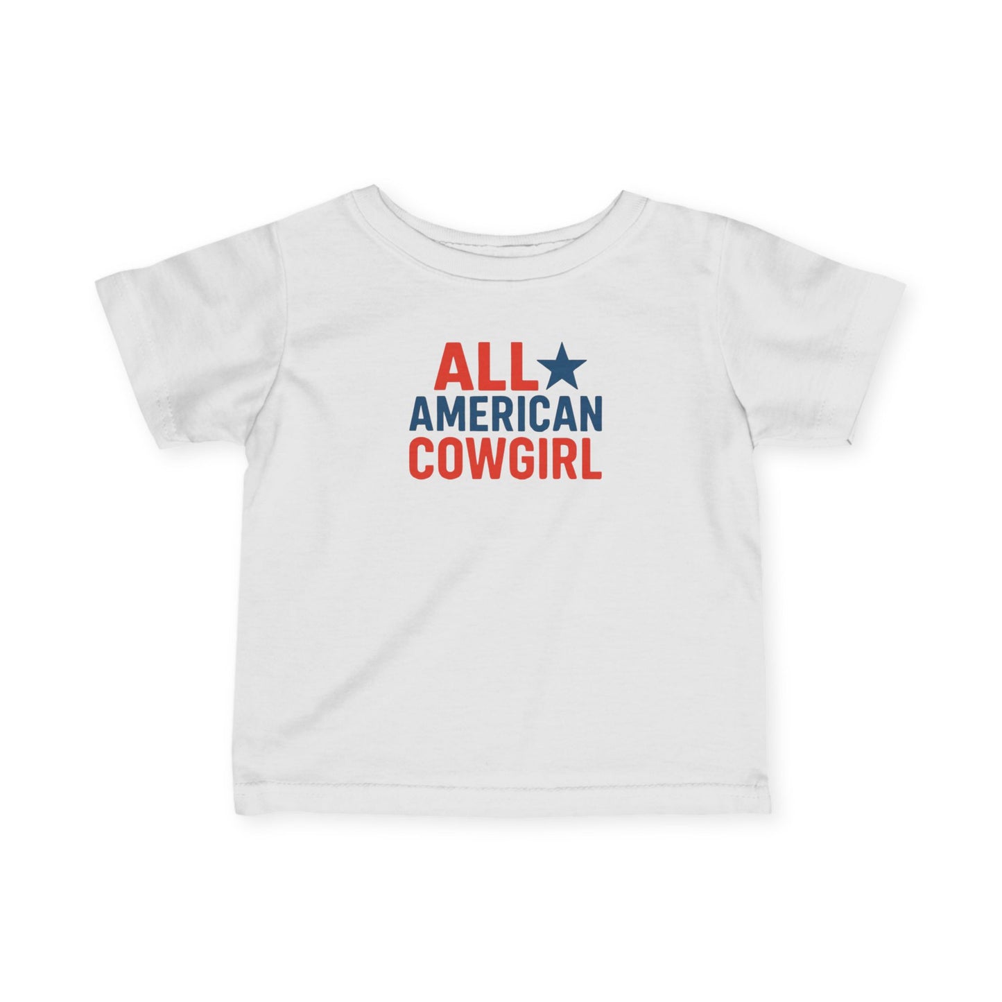 Infant Tee — "All American Cowgirl" Patriotic Baby Top