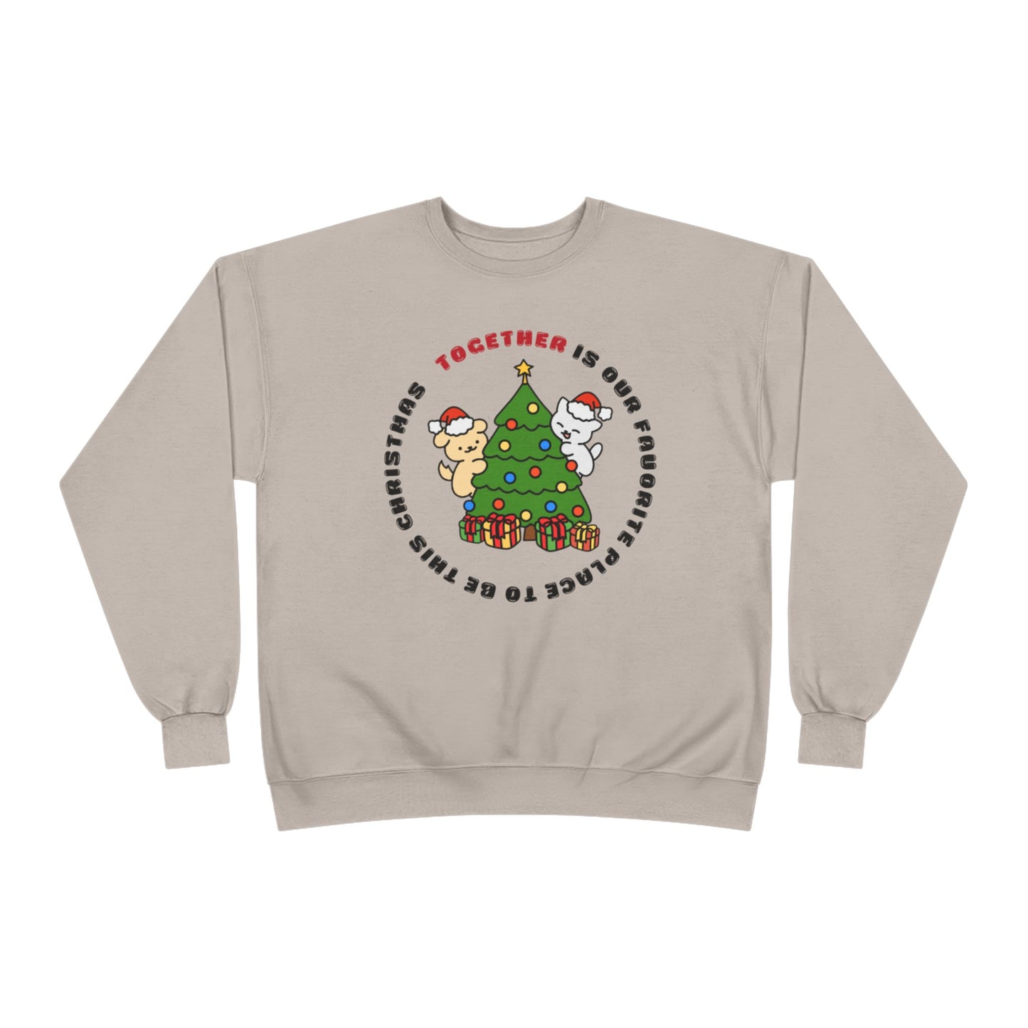 Matching Family Christmas Sweatshirt — "Together is Our Favorite Place to Be" Unisex Holiday Pullover