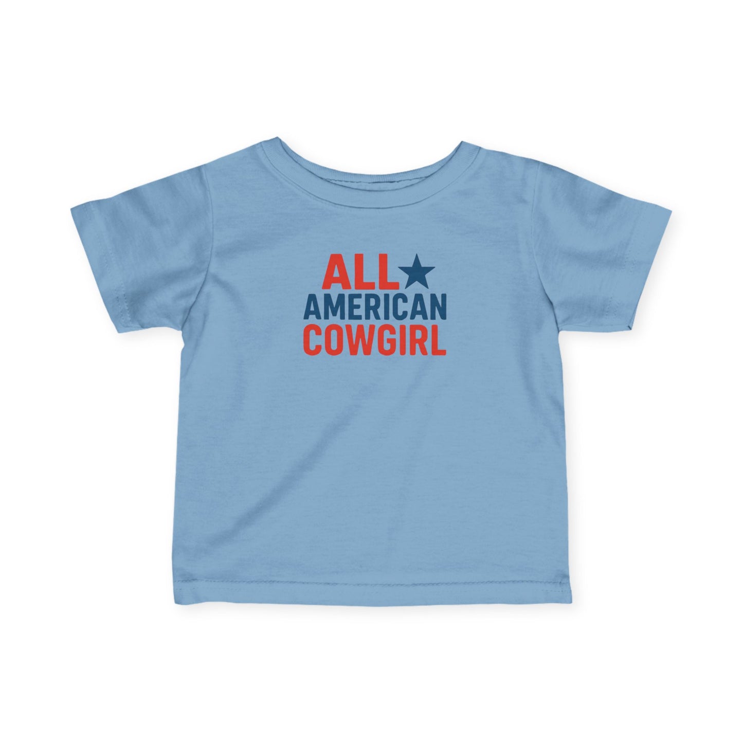 Infant Tee — "All American Cowgirl" Patriotic Baby Top