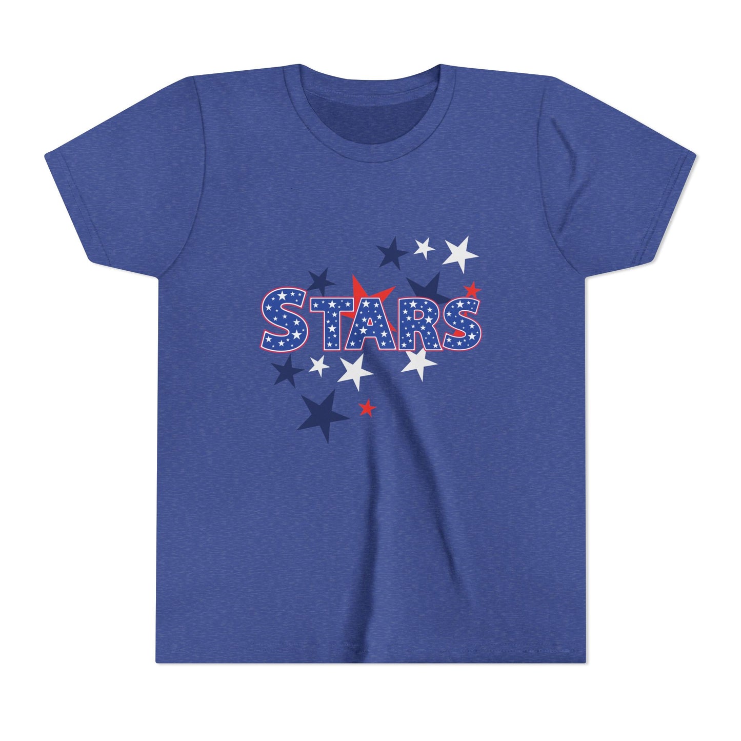 4th July -Youth Stars Tee - Patriotic Red White Blue Kids Shirt