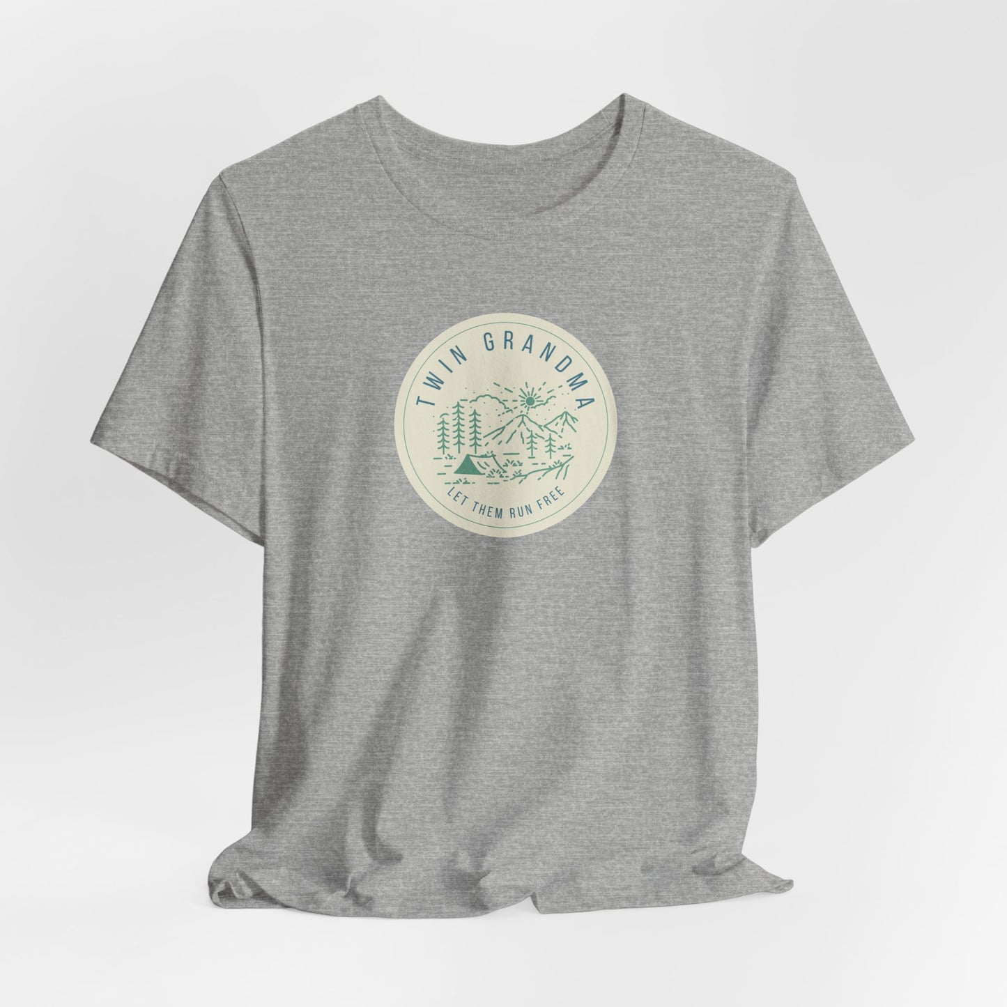 Twin Grandma-Let them run free-Vintage Camp Logo Shirt