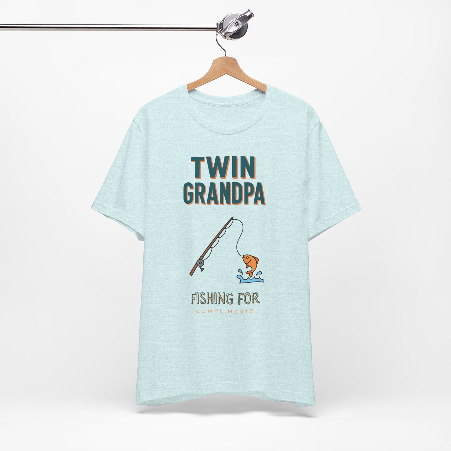 Twin Grandpa Fishing Tee — "Fishing For compliments" Grandfather Gift