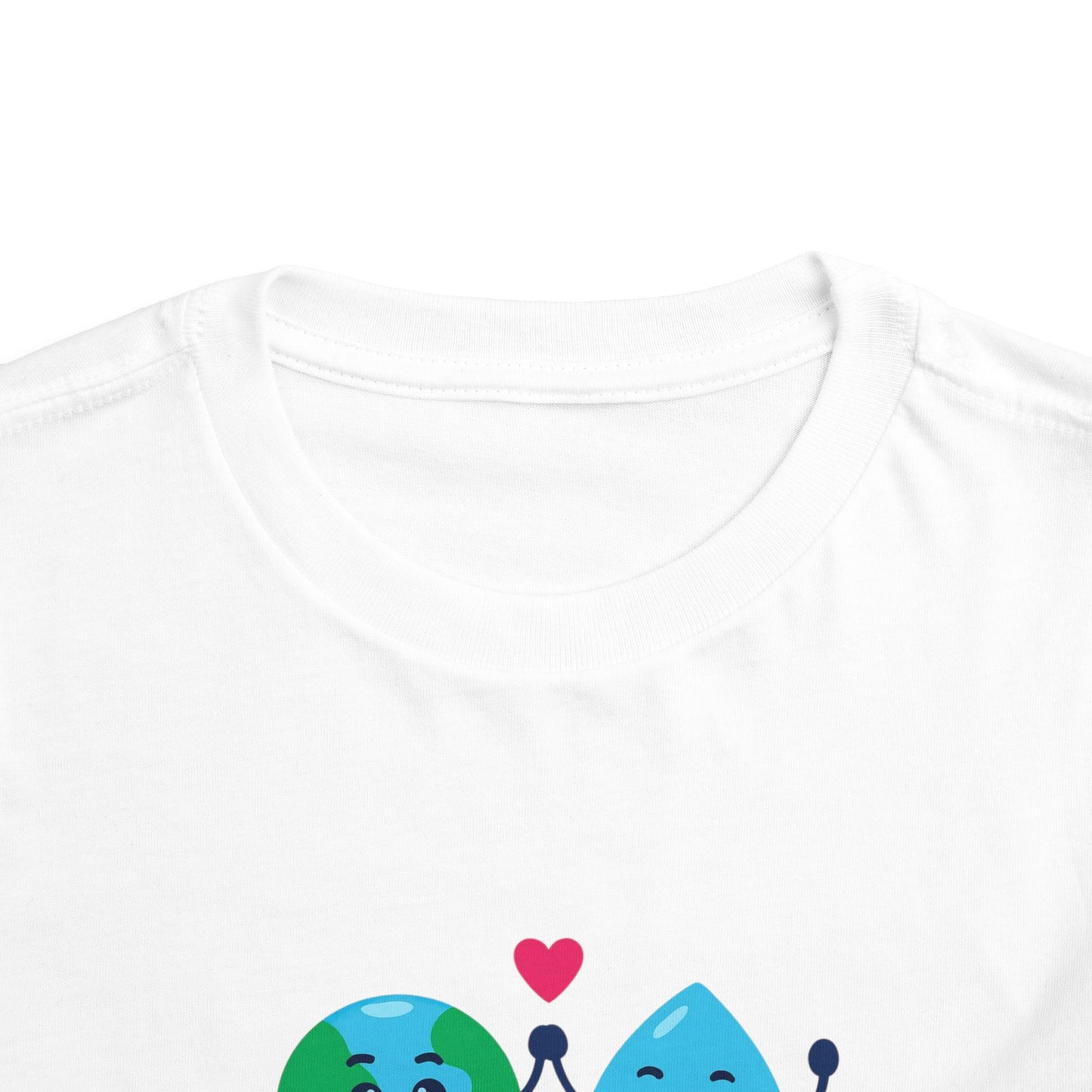 Toddler Tee — "Save the World Together" Earth & Water Cute Eco Kids Shirt