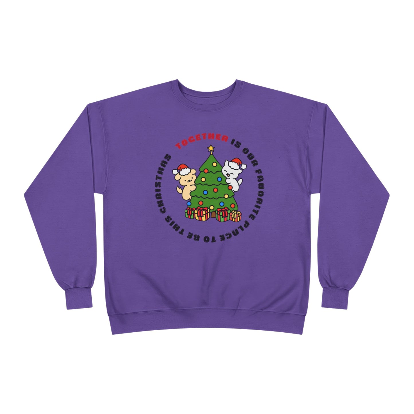Matching Family Christmas Sweatshirt — "Together is Our Favorite Place to Be" Unisex Holiday Pullover