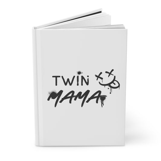 Twin Mama Hardcover Journal — Trendy Graffiti Mom Notebook for Twin Mothers