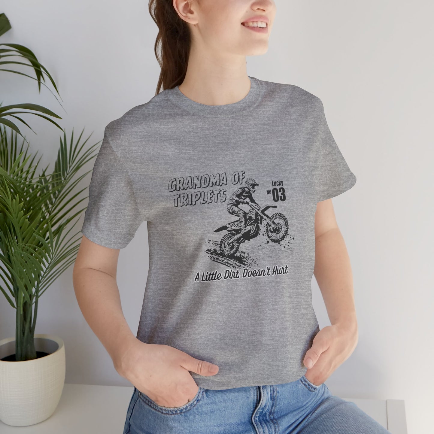 Motocross Grandma Tee – “A Little Dirt Doesn’t Hurt” Vintage Dirt Bike Shirt