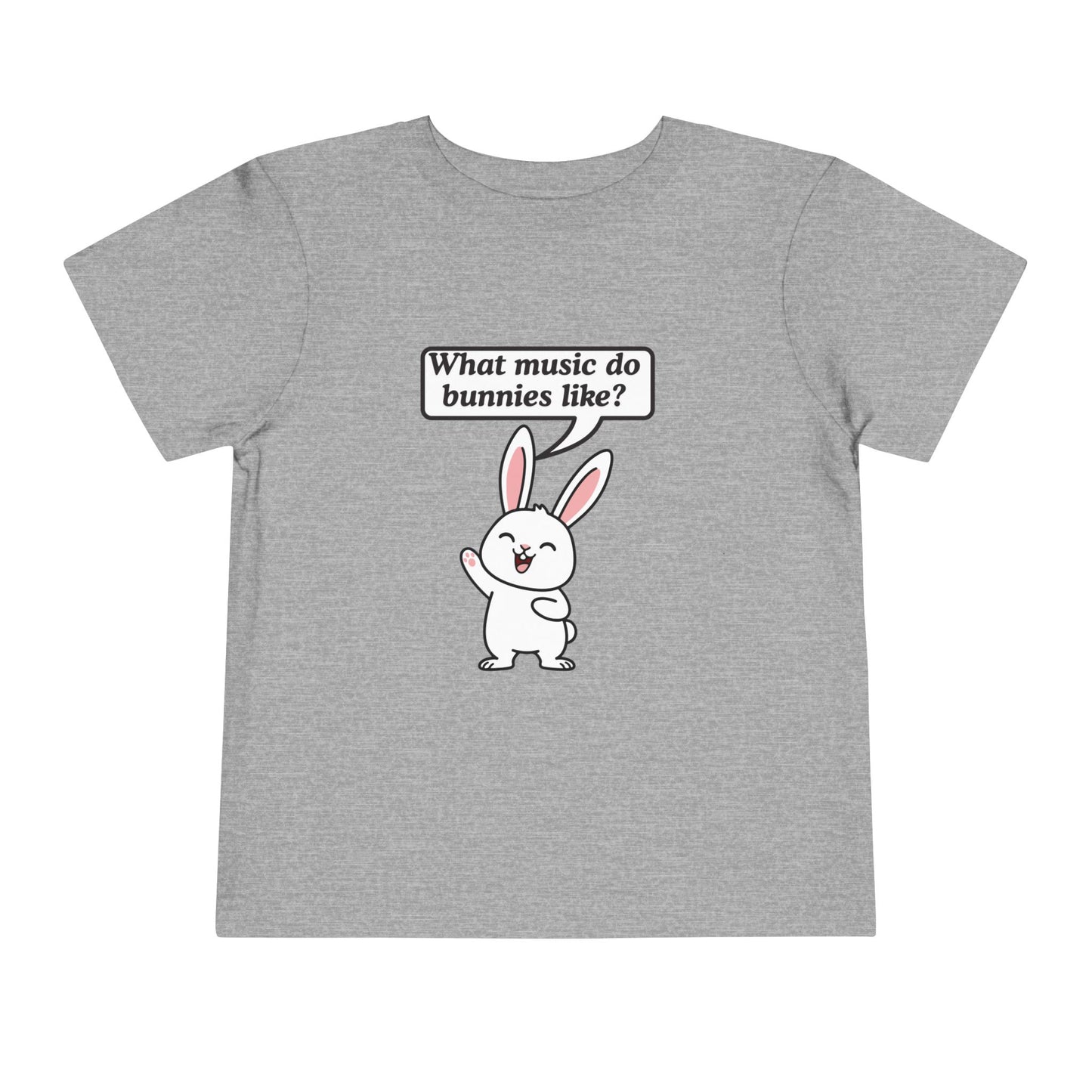 Twin Toddler Tee — "What music do bunnies like?" Easter Joke Set