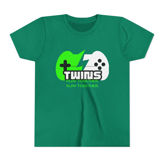 Teen Twins Gaming Tee — "Twins: Play Together, Slay Together"