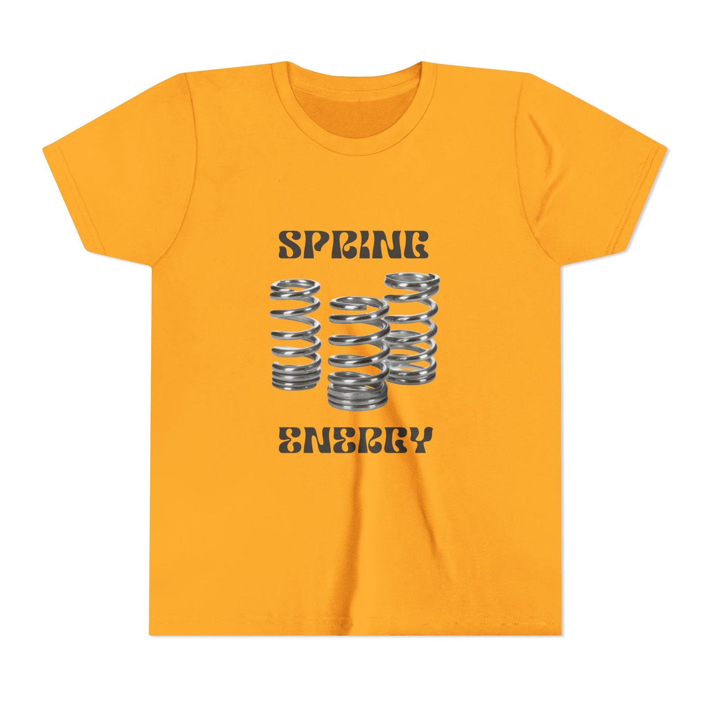 Spring Energy Unisex Youth T‑Shirt — Kids Graphic Tee with Coil Springs Design