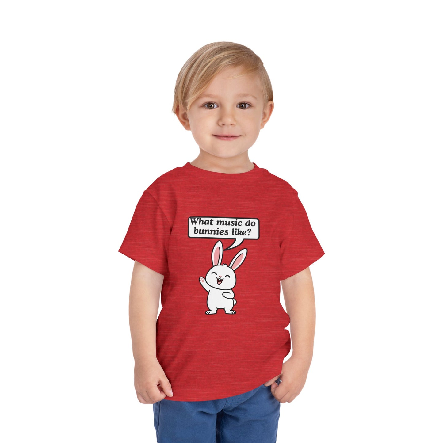 Twin Toddler Tee — "What music do bunnies like?" Easter Joke Set