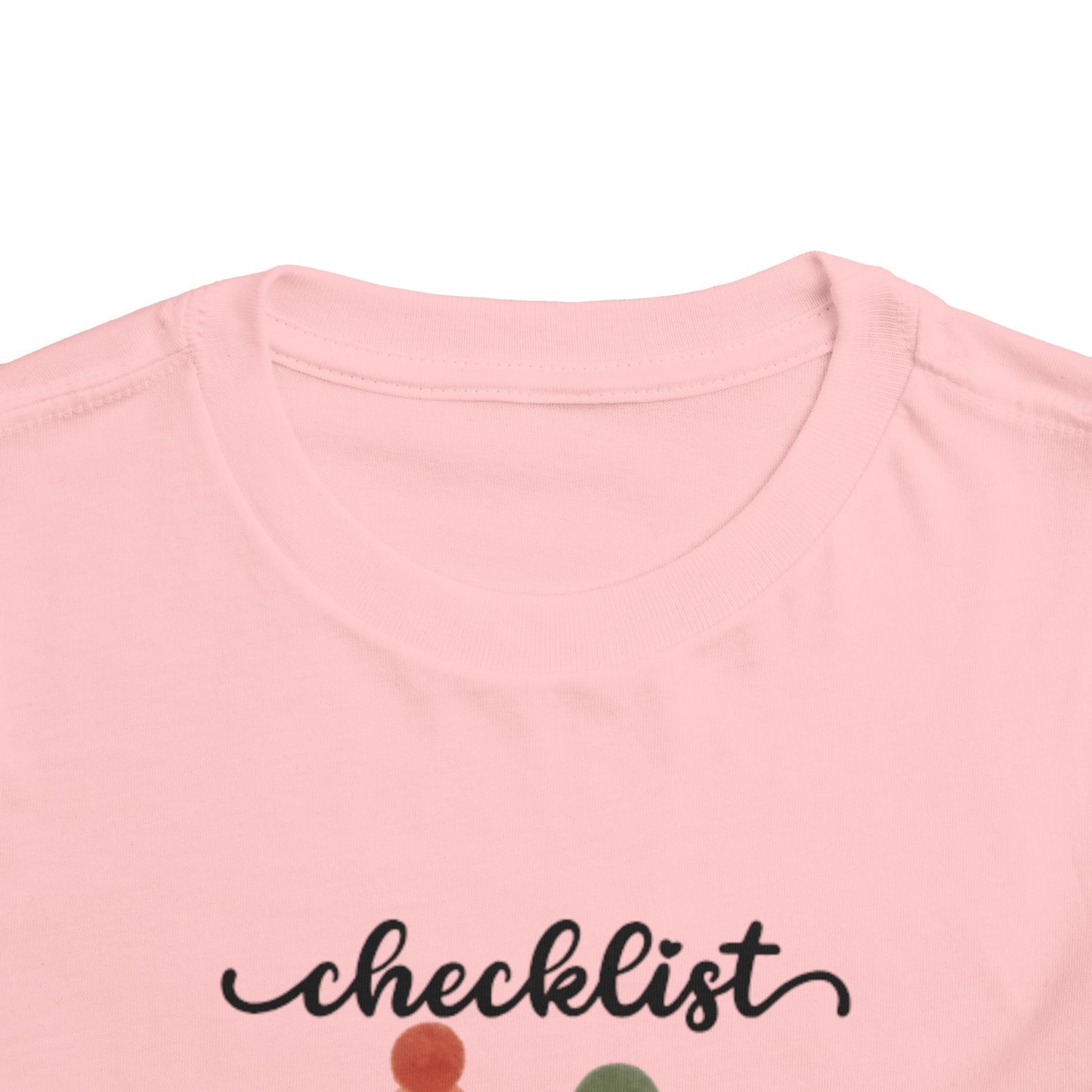 Toddler Tee - 'Twin Checklist' Winter Hat & Mittens Graphic