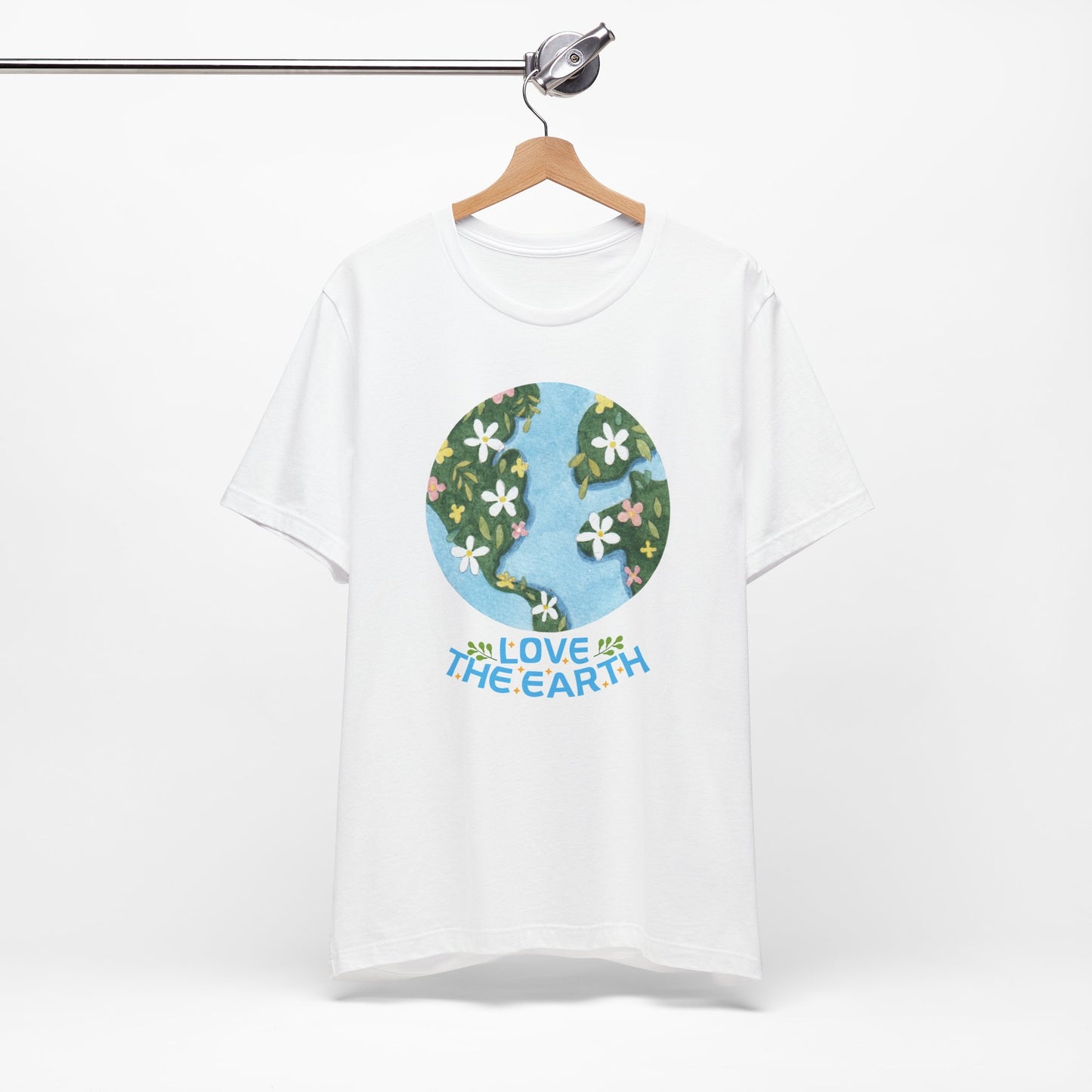 Love The Earth Floral Globe Tee — Eco-Friendly Earth Day T-Shirt