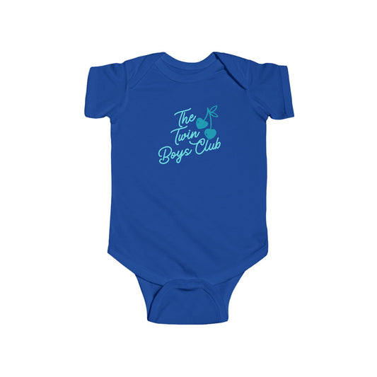 The Twin Boys Club Infant Bodysuit — Cute Twin Baby Announcement Onesie