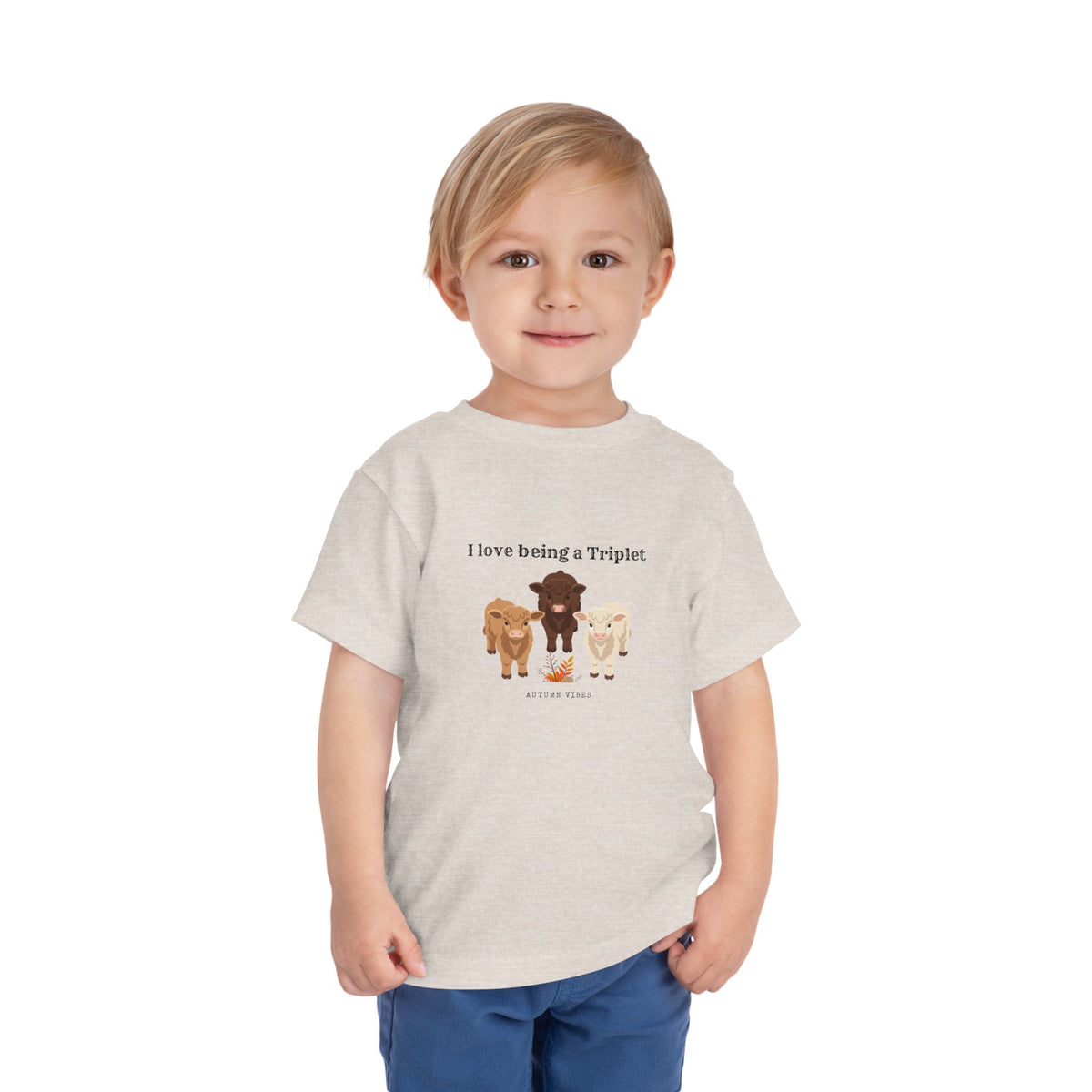 I Love Being a Triplet Toddler Tee – Cute Matching Sibling Autumn Shirt