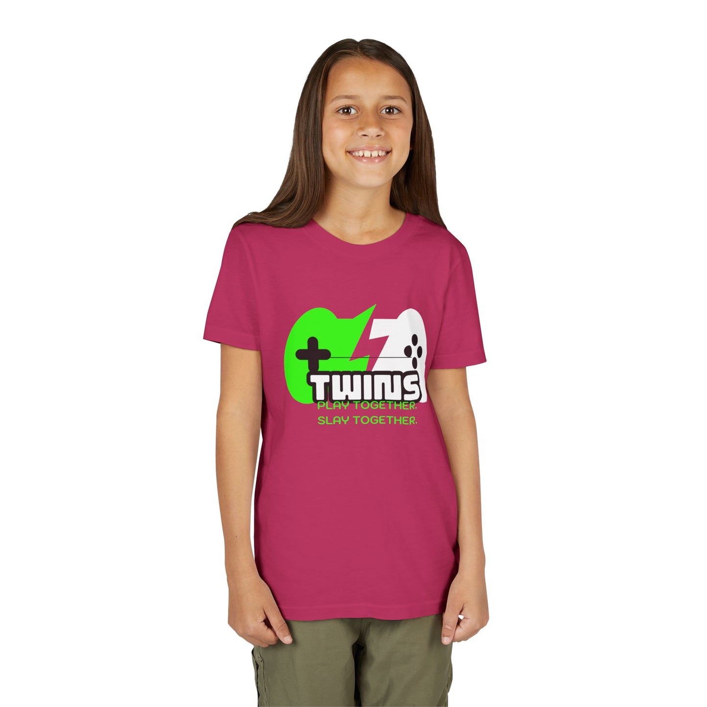 Teen Twins Gaming Tee — "Twins: Play Together, Slay Together"