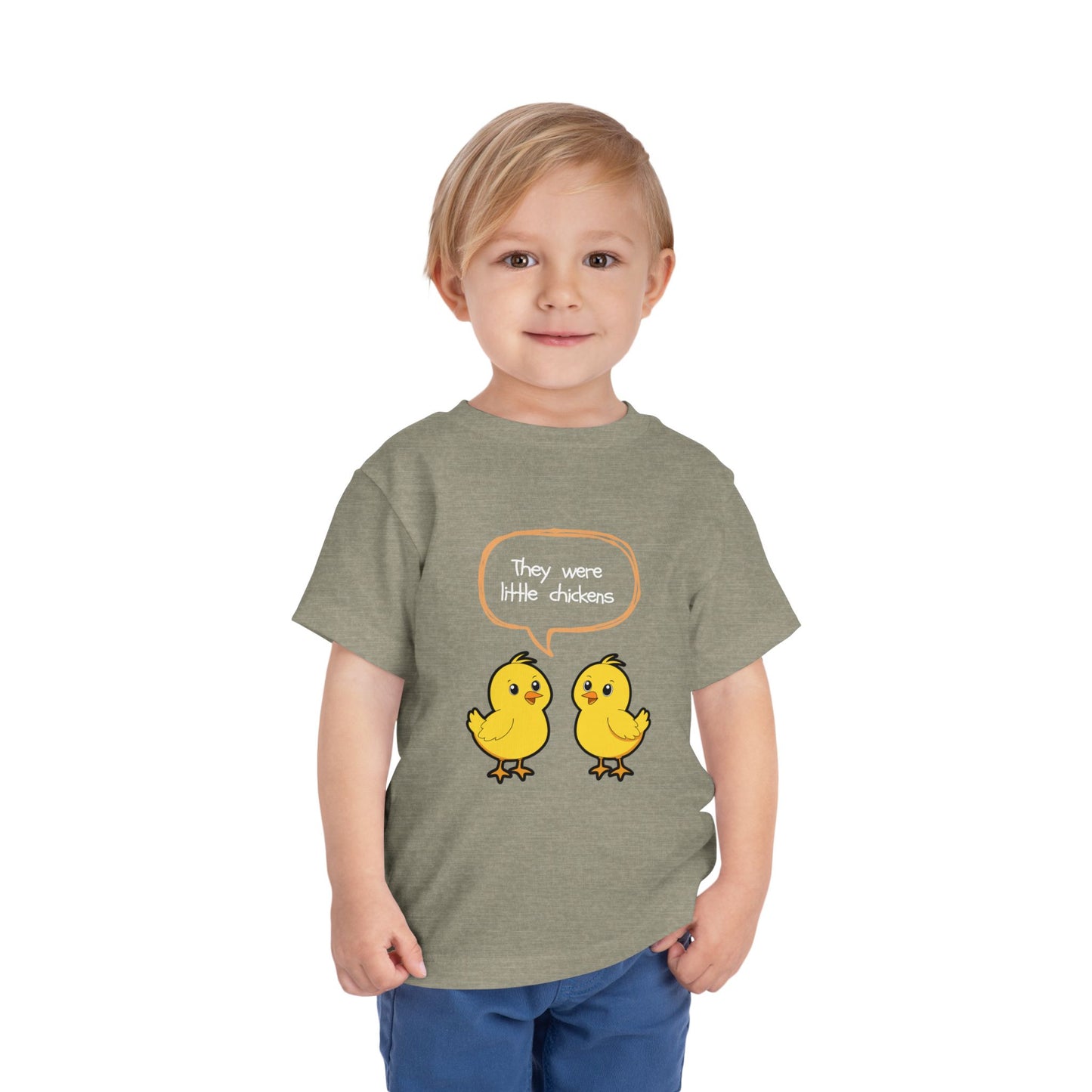 Toddler Tee — Cute Chick Cartoon "They Were Little Chickens" Easter Shirt