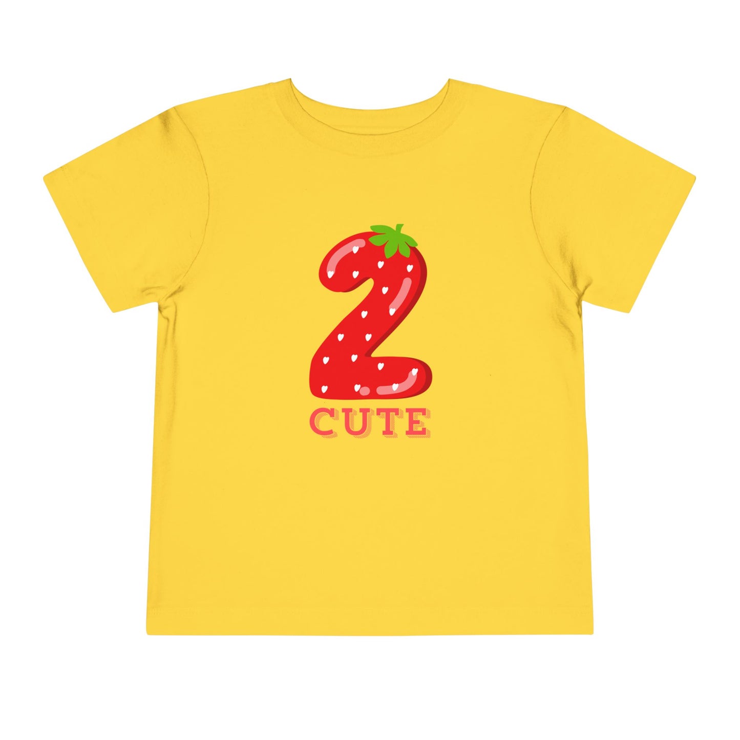 2 Cute Strawberry Toddler Tee – 2nd Birthday Shirt