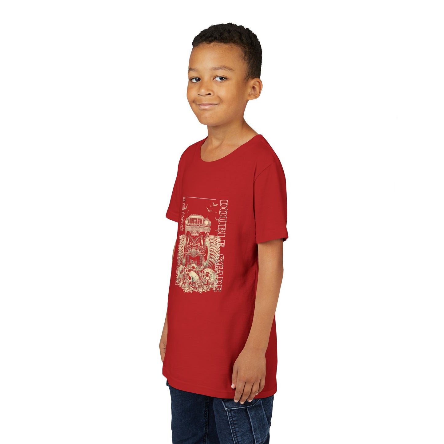 Double Dare-Double Scare- Monster Truck Twin Tee — Unisex