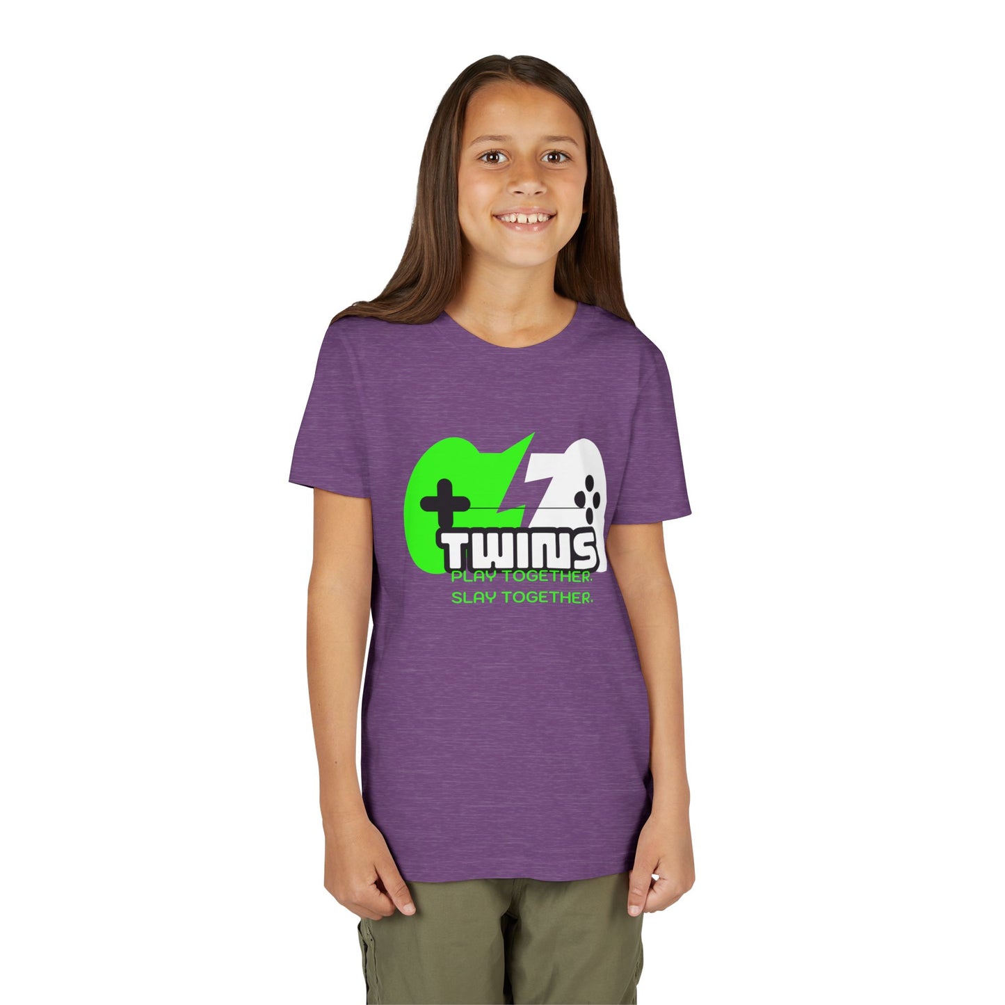 Teen Twins Gaming Tee — "Twins: Play Together, Slay Together"