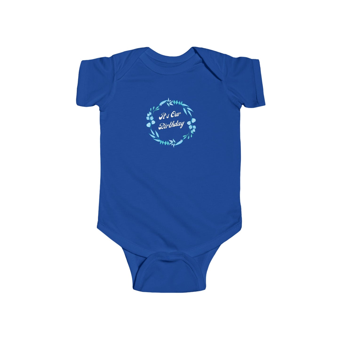 twin/ triplet/ quad matching outfits- "It's Our Birthday" Blue Design